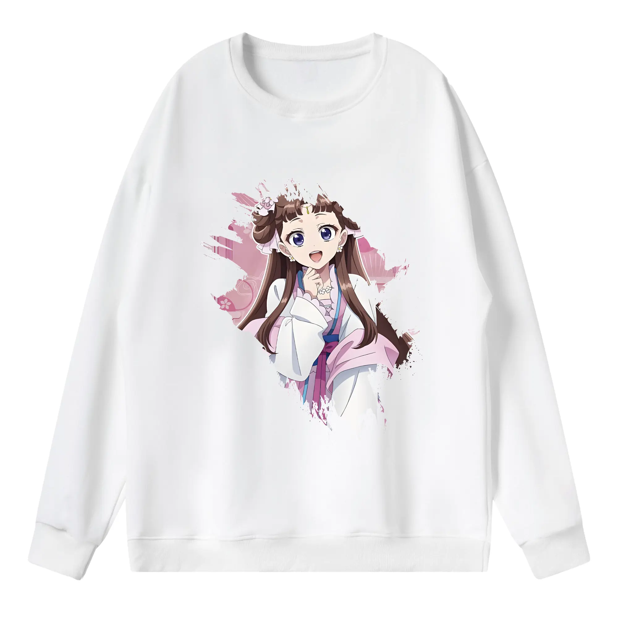 薬屋のひとりごと グッズ,里樹妃 - 薄手 クルーネック スウェット 裏毛260g · ポリエステル 春秋向け カジュアル 男女兼用 · トレーナー デイリー スポーツ 散歩に最適