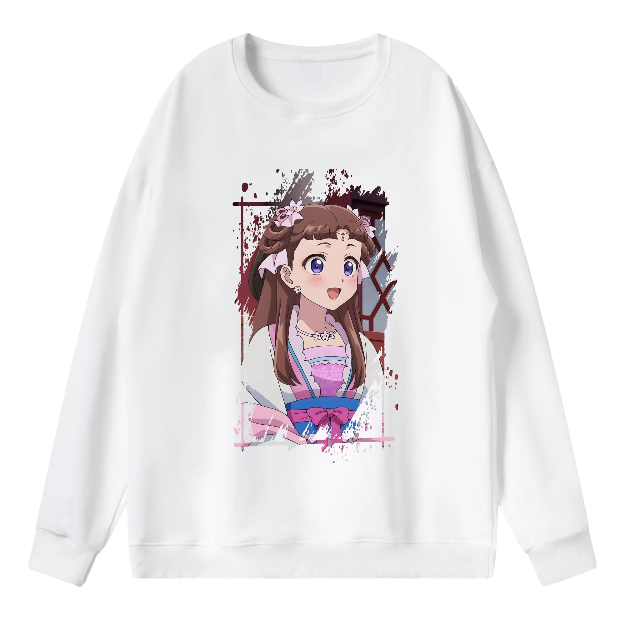 薬屋のひとりごと グッズ,里樹妃 - 薄手 クルーネック スウェット 裏毛260g · ポリエステル 春秋向け カジュアル 男女兼用 · トレーナー デイリー スポーツ 散歩に最適