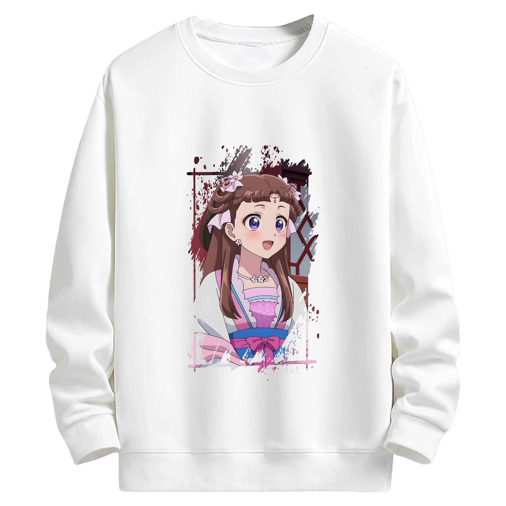薬屋のひとりごと グッズ,里樹妃 - キッズ クルーネックスウェットシャツ ・ フロントプリント ・ 綿80％ ポリエステル20％ ・ 快適 通学 スポーツ 日常使い お散歩用