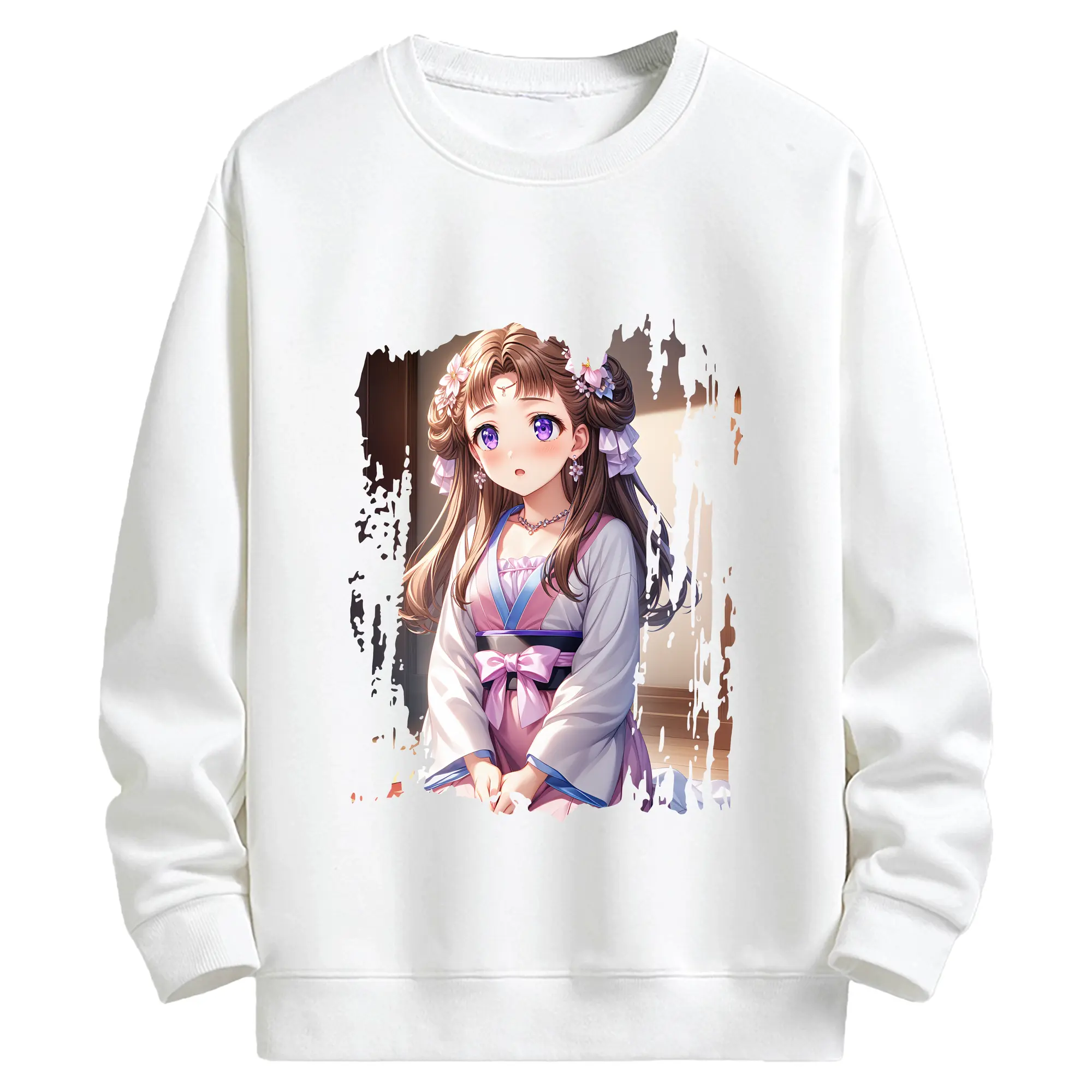 薬屋のひとりごと グッズ,里樹妃 - キッズ クルーネックスウェットシャツ ・ フロントプリント ・ 綿80％ ポリエステル20％ ・ 快適 通学 スポーツ 日常使い お散歩用