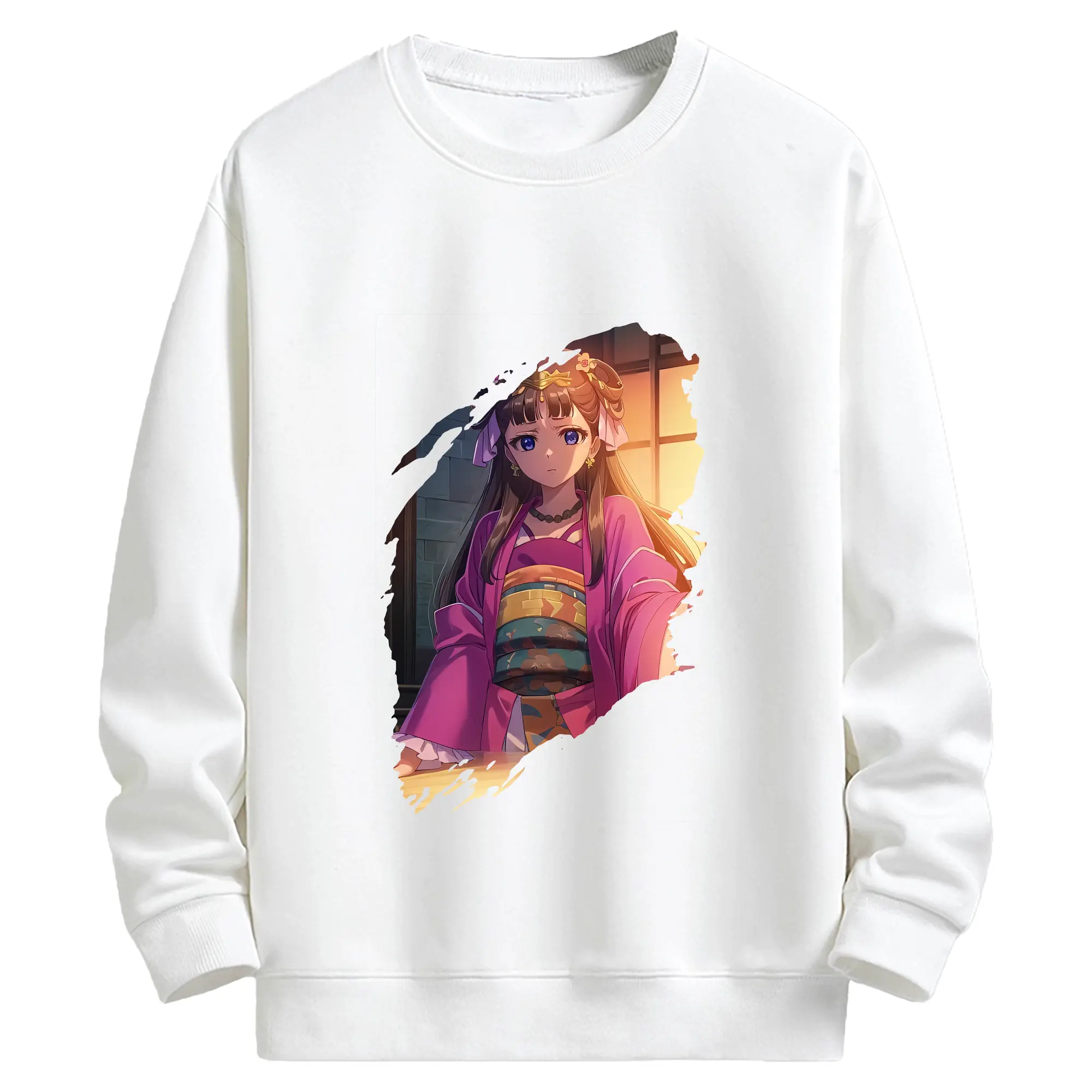 薬屋のひとりごと グッズ,里樹妃 - キッズ クルーネックスウェットシャツ ・ フロントプリント ・ 綿80％ ポリエステル20％ ・ 快適 通学 スポーツ 日常使い お散歩用