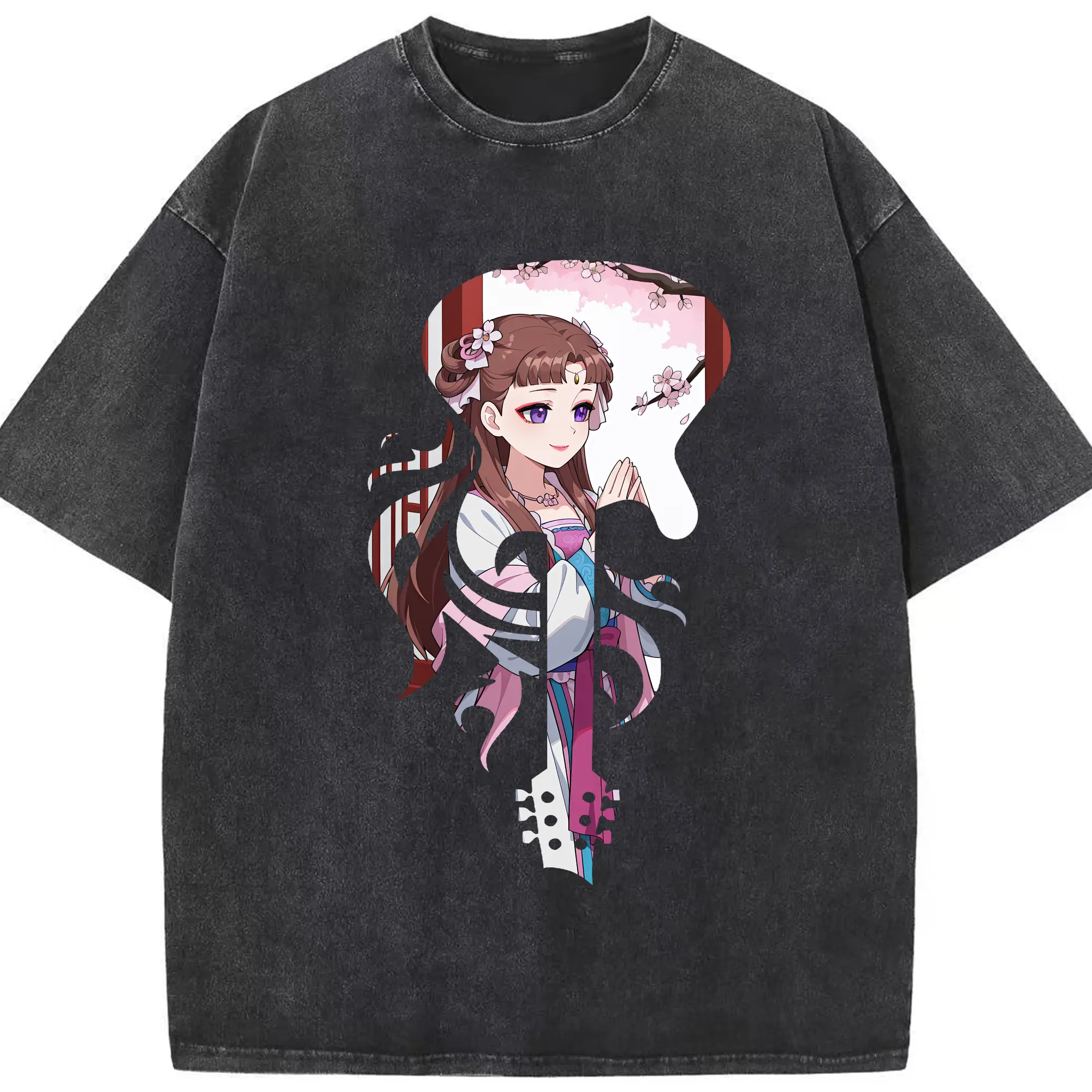 薬屋のひとりごと グッズ,里樹妃 - 綿100％ ヴィンテージ風 半袖Tシャツ ・ フロントプリント ・ 柔らか肌触り ・ 通気性 快適 ・ スポーツ カジュアル 外出用