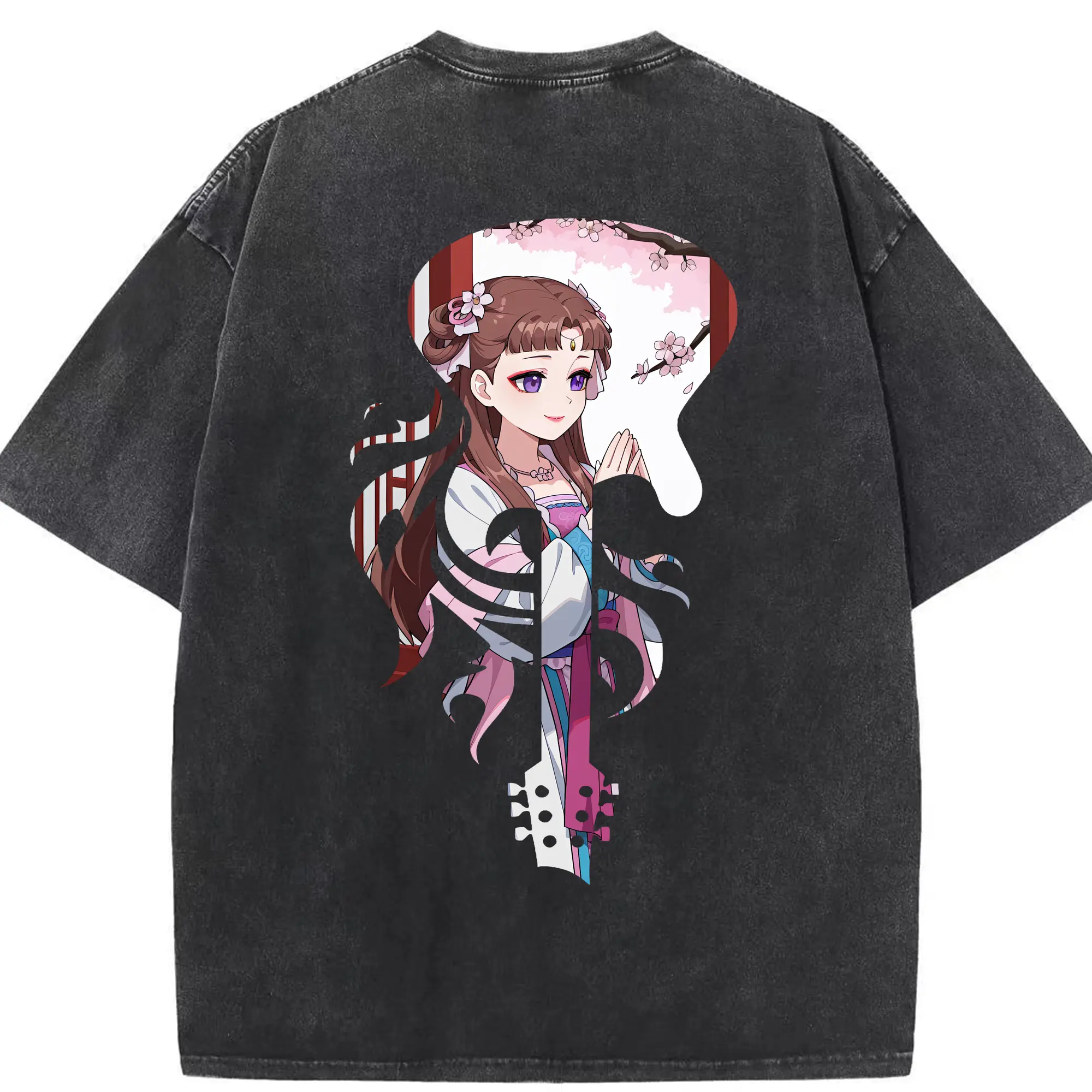 薬屋のひとりごと グッズ,里樹妃 - 綿100％ ヴィンテージ風 半袖Tシャツ ・ 背面プリント ・ 柔らか肌触り ・ 通気性 快適 ・ スポーツ カジュアル 外出用