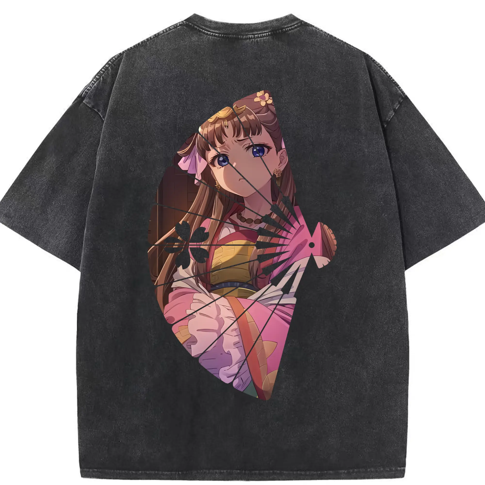 薬屋のひとりごと グッズ,里樹妃 - 綿100％ ヴィンテージ風 半袖Tシャツ ・ 背面プリント ・ 柔らか肌触り ・ 通気性 快適 ・ スポーツ カジュアル 外出用