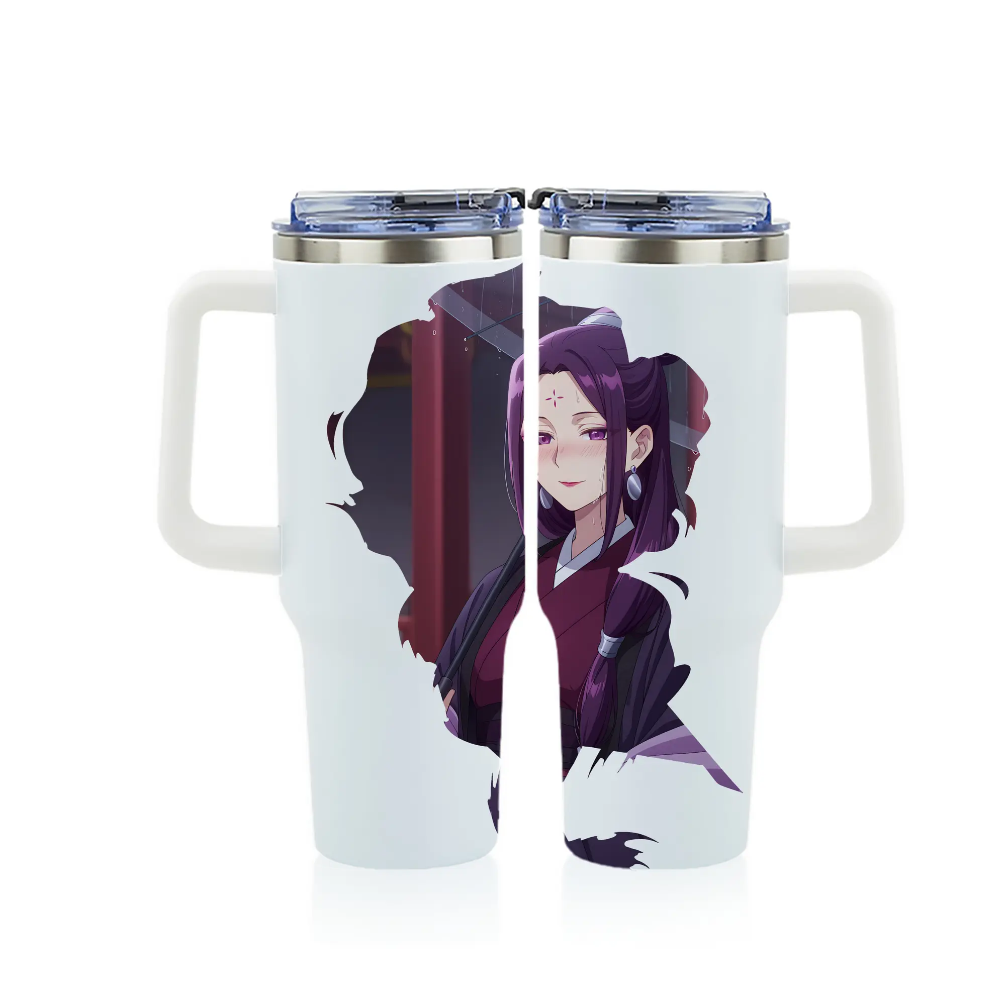 薬屋のひとりごと グッズ,阿多妃 - 1200mL フルプリント車用タンブラー ・ 304ステンレス 内側 ・ 201ステンレス 外側 ・ 保温 保冷 ・ 通勤 ドライブ アウトドア用