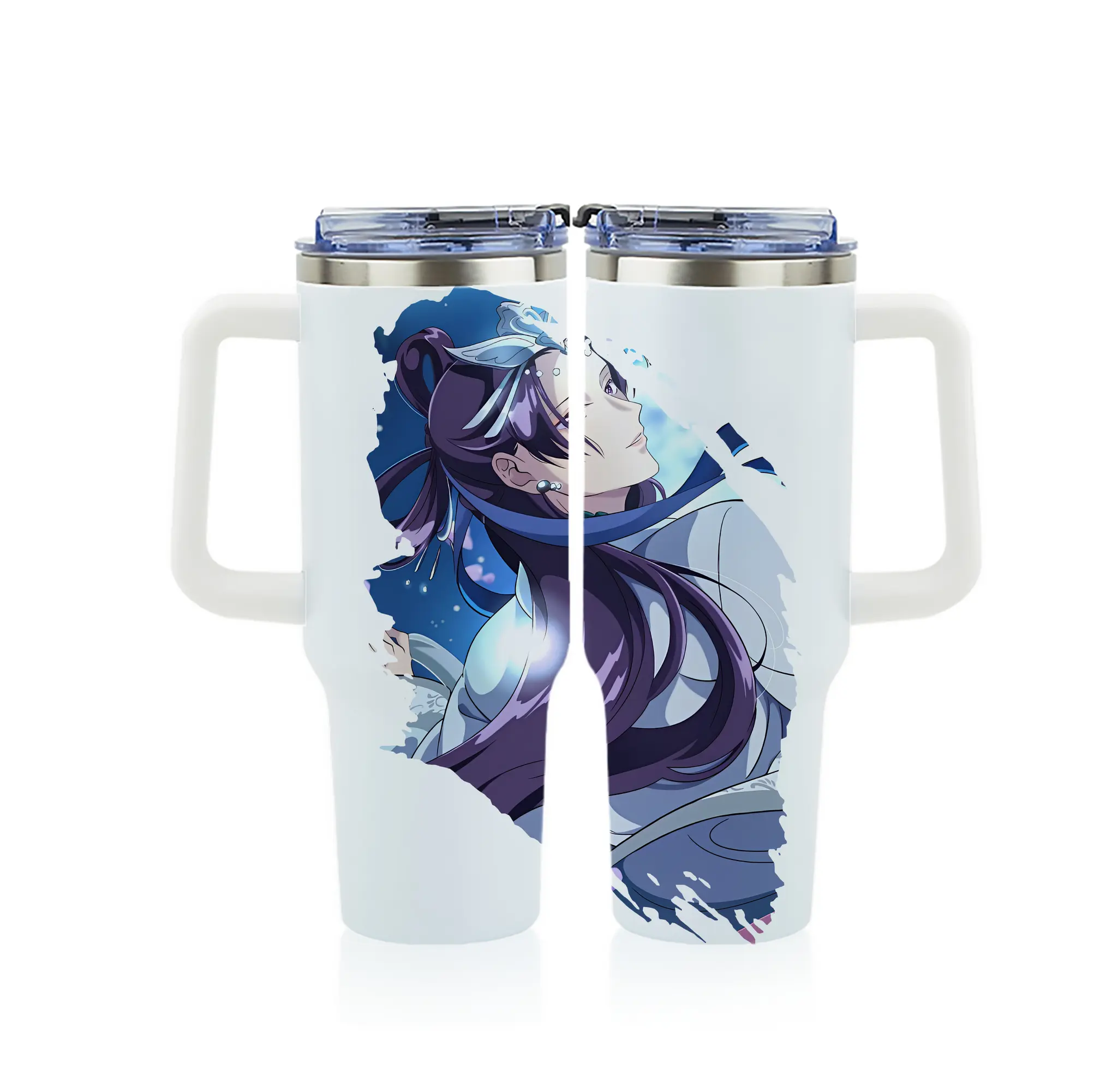 薬屋のひとりごと グッズ,阿多妃 - 1200mL フルプリント車用タンブラー ・ 304ステンレス 内側 ・ 201ステンレス 外側 ・ 保温 保冷 ・ 通勤 ドライブ アウトドア用