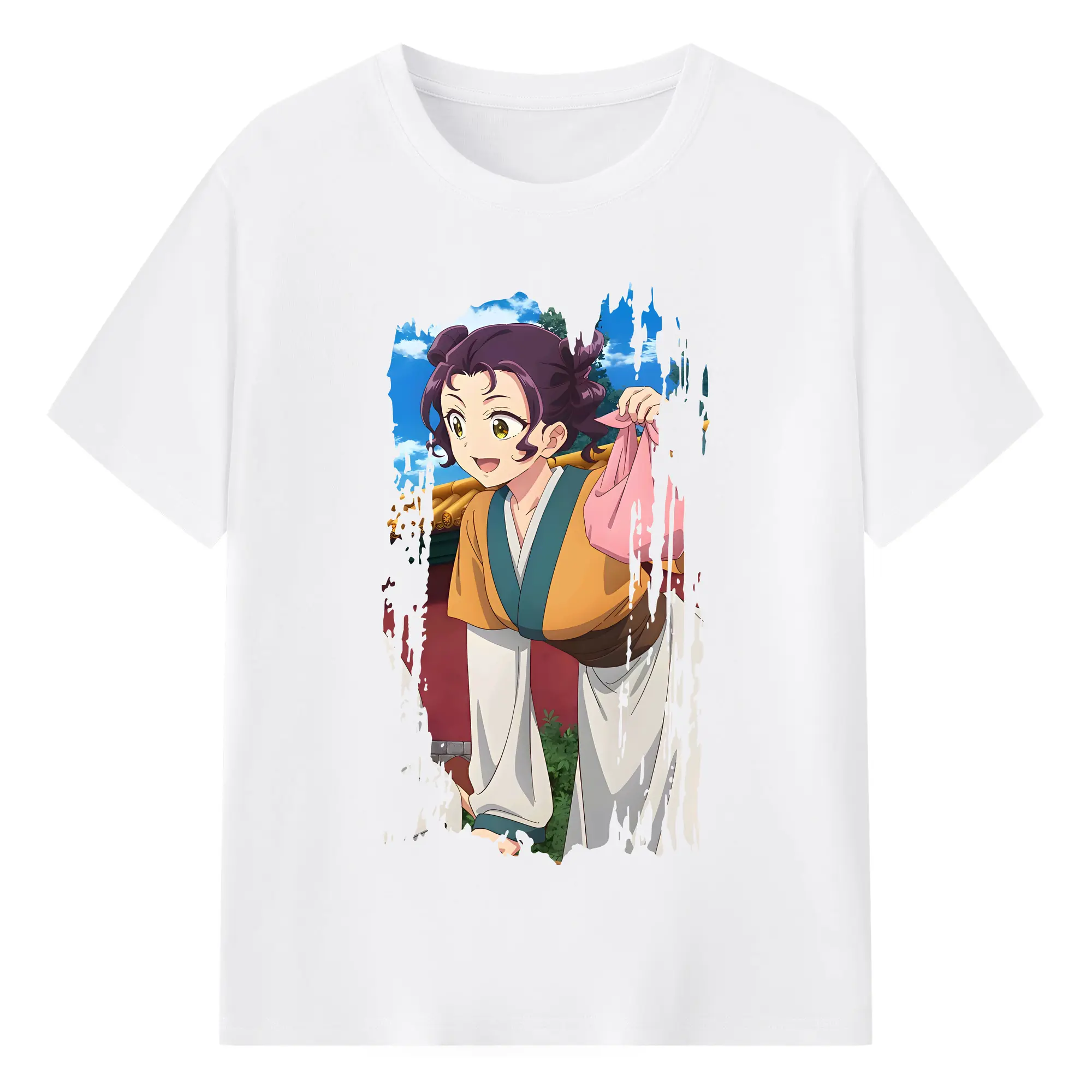 薬屋のひとりごと グッズ,子翠 小蘭 - 綿100％ 半袖Tシャツ ・ フロントプリント ・ 快適 通気性 ・ 日常使い 散歩 スポーツ用