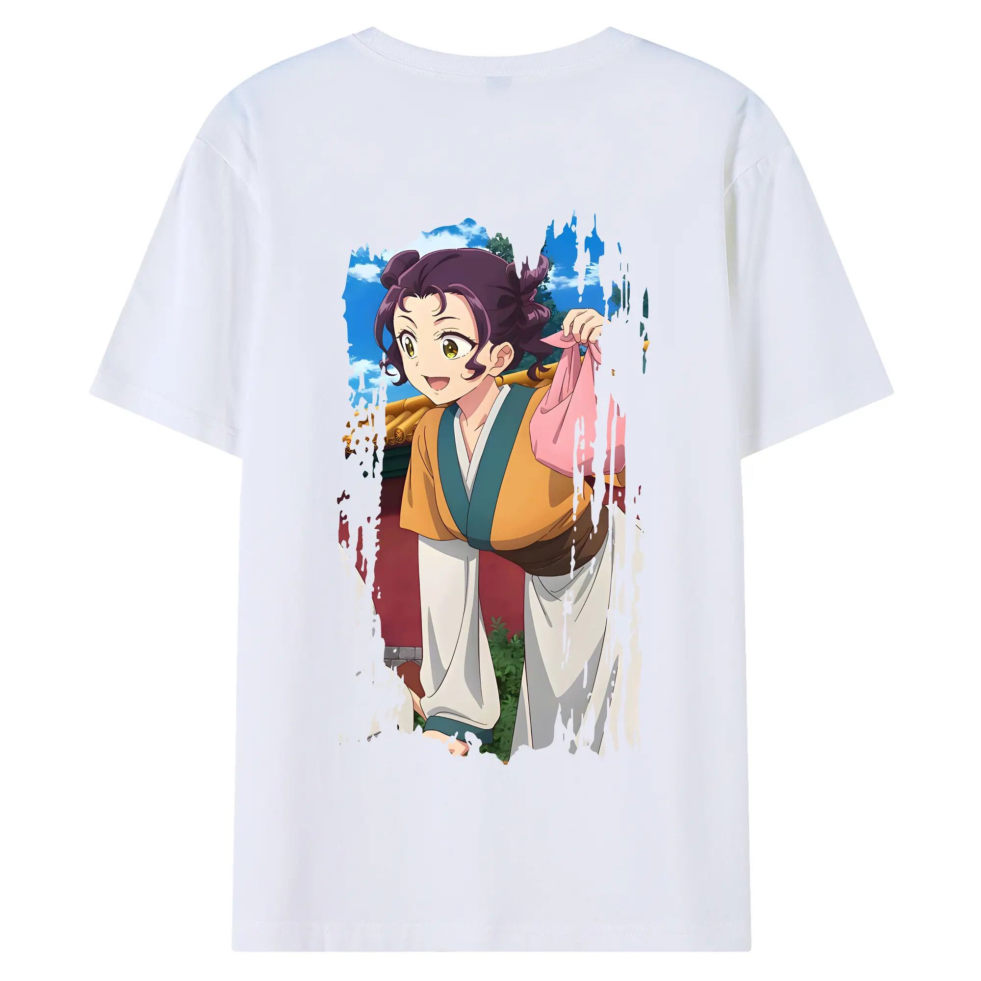 薬屋のひとりごと グッズ,子翠 小蘭 - 綿100％ 半袖Tシャツ ・ バックプリント ・ 快適 通気性 ・ 日常使い 散歩 スポーツ用