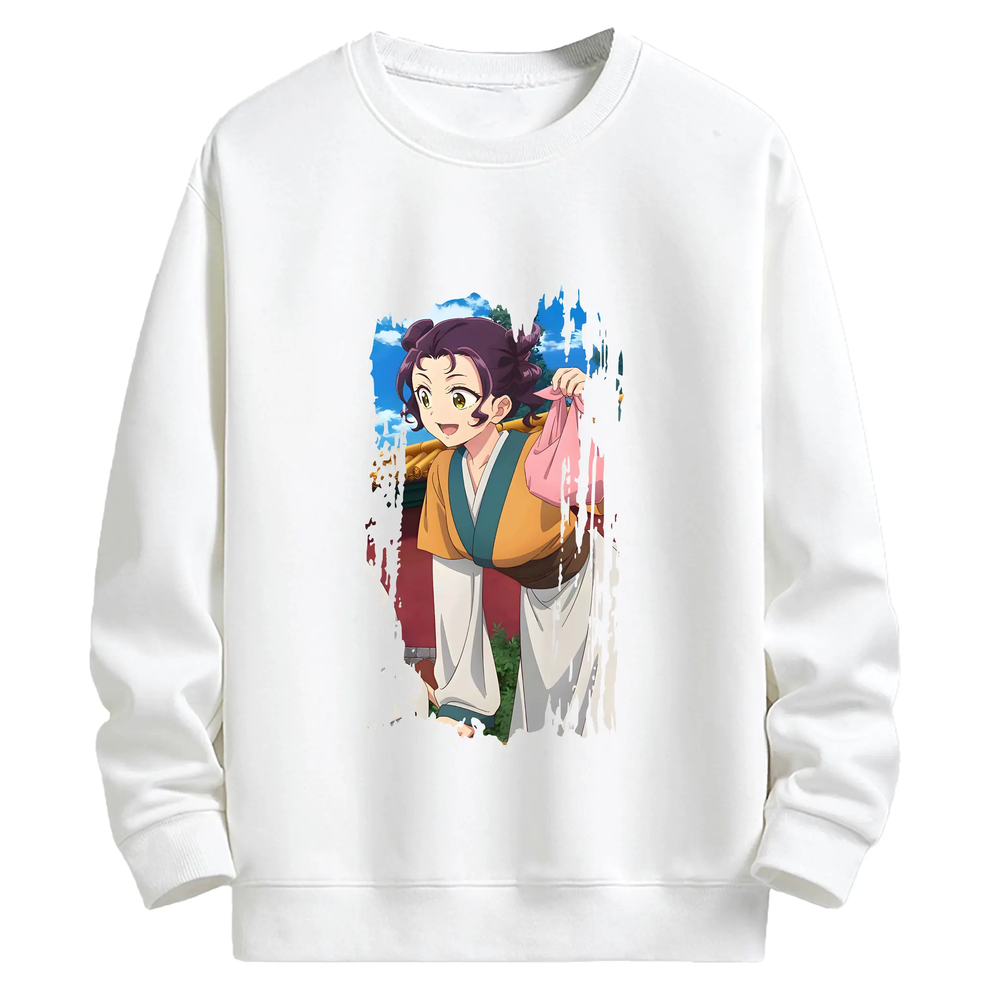 薬屋のひとりごと グッズ,子翠 小蘭 - キッズ クルーネックスウェットシャツ ・ フロントプリント ・ 綿80％ ポリエステル20％ ・ 快適 通学 スポーツ 日常使い お散歩用