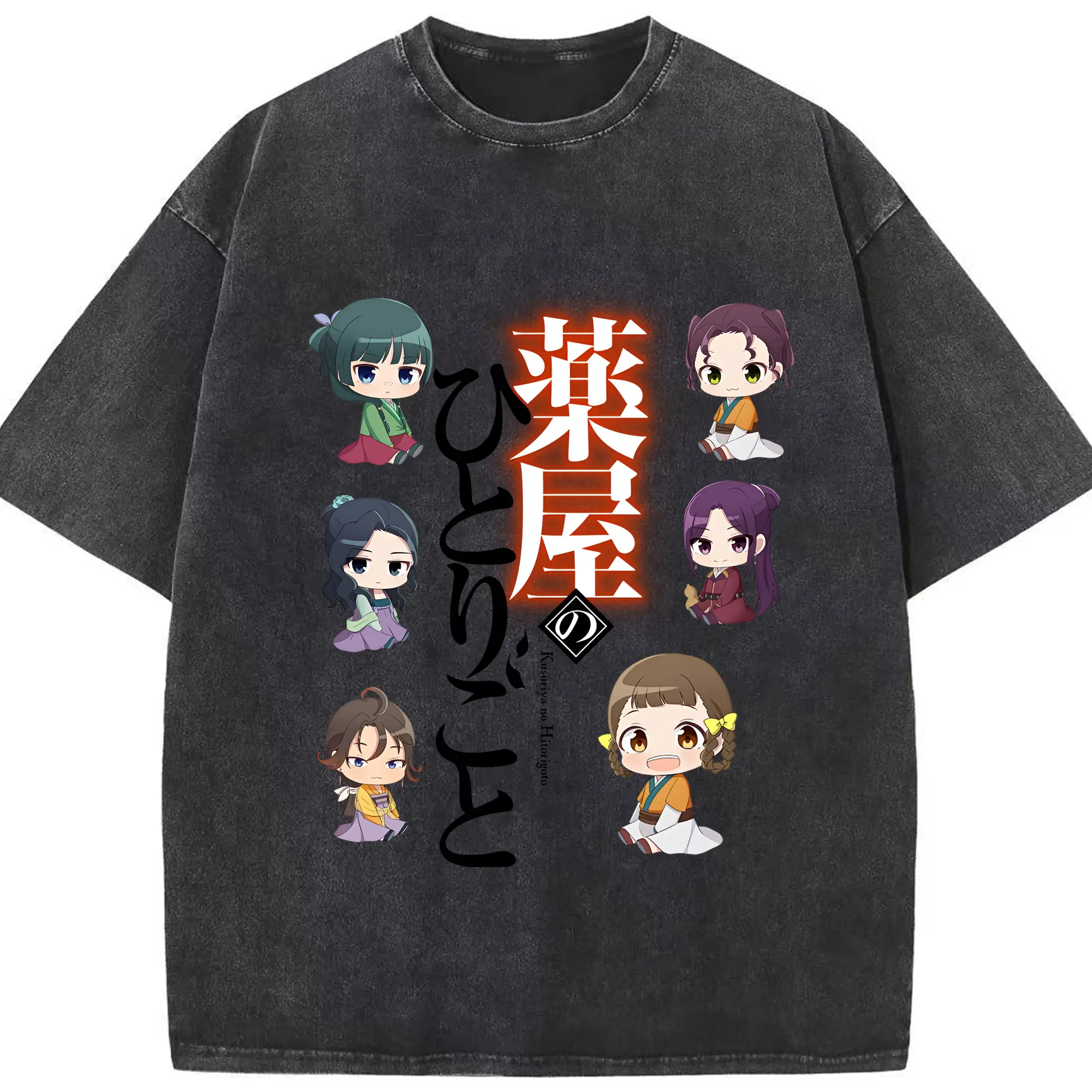 薬屋のひとりごと グッズ,子翠 小蘭 - 綿100％ ヴィンテージ風 半袖Tシャツ ・ フロントプリント ・ 柔らか肌触り ・ 通気性 快適 ・ スポーツ カジュアル 外出用