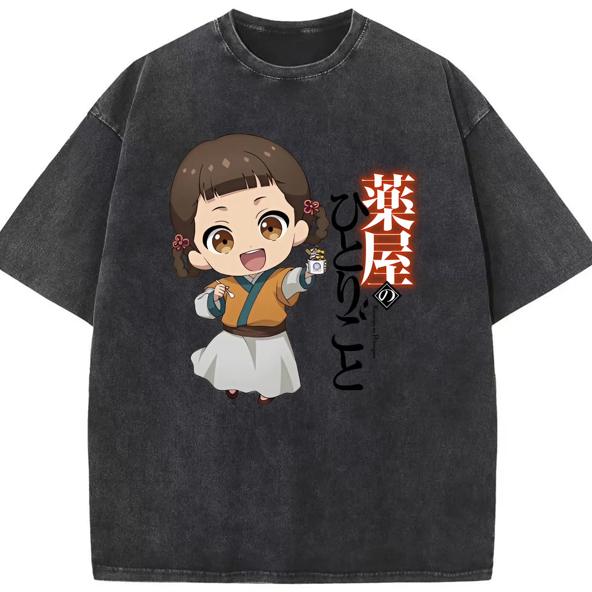 薬屋のひとりごと グッズ,子翠 小蘭 - 綿100％ ヴィンテージ風 半袖Tシャツ ・ フロントプリント ・ 柔らか肌触り ・ 通気性 快適 ・ スポーツ カジュアル 外出用