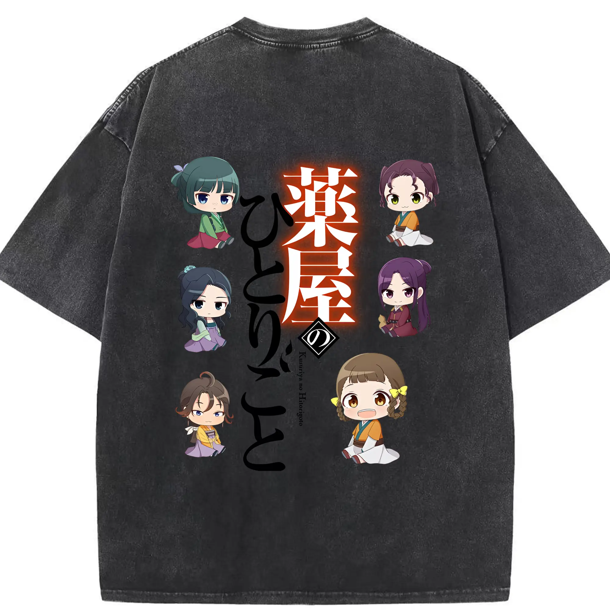 薬屋のひとりごと グッズ,子翠 小蘭 - 綿100％ ヴィンテージ風 半袖Tシャツ ・ 背面プリント ・ 柔らか肌触り ・ 通気性 快適 ・ スポーツ カジュアル 外出用