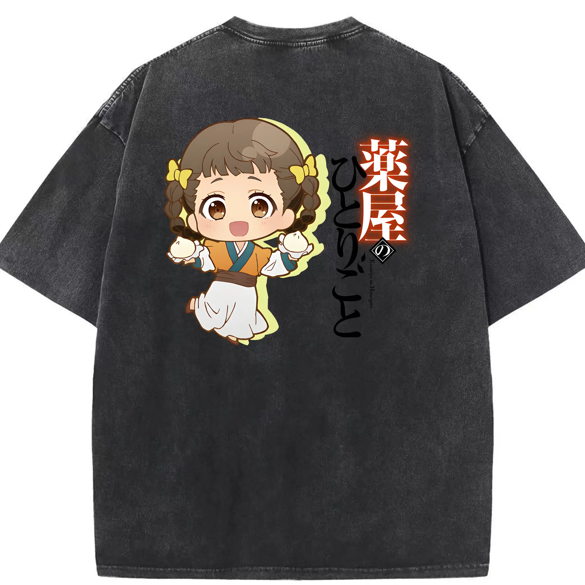 薬屋のひとりごと グッズ,子翠 小蘭 - 綿100％ ヴィンテージ風 半袖Tシャツ ・ 背面プリント ・ 柔らか肌触り ・ 通気性 快適 ・ スポーツ カジュアル 外出用