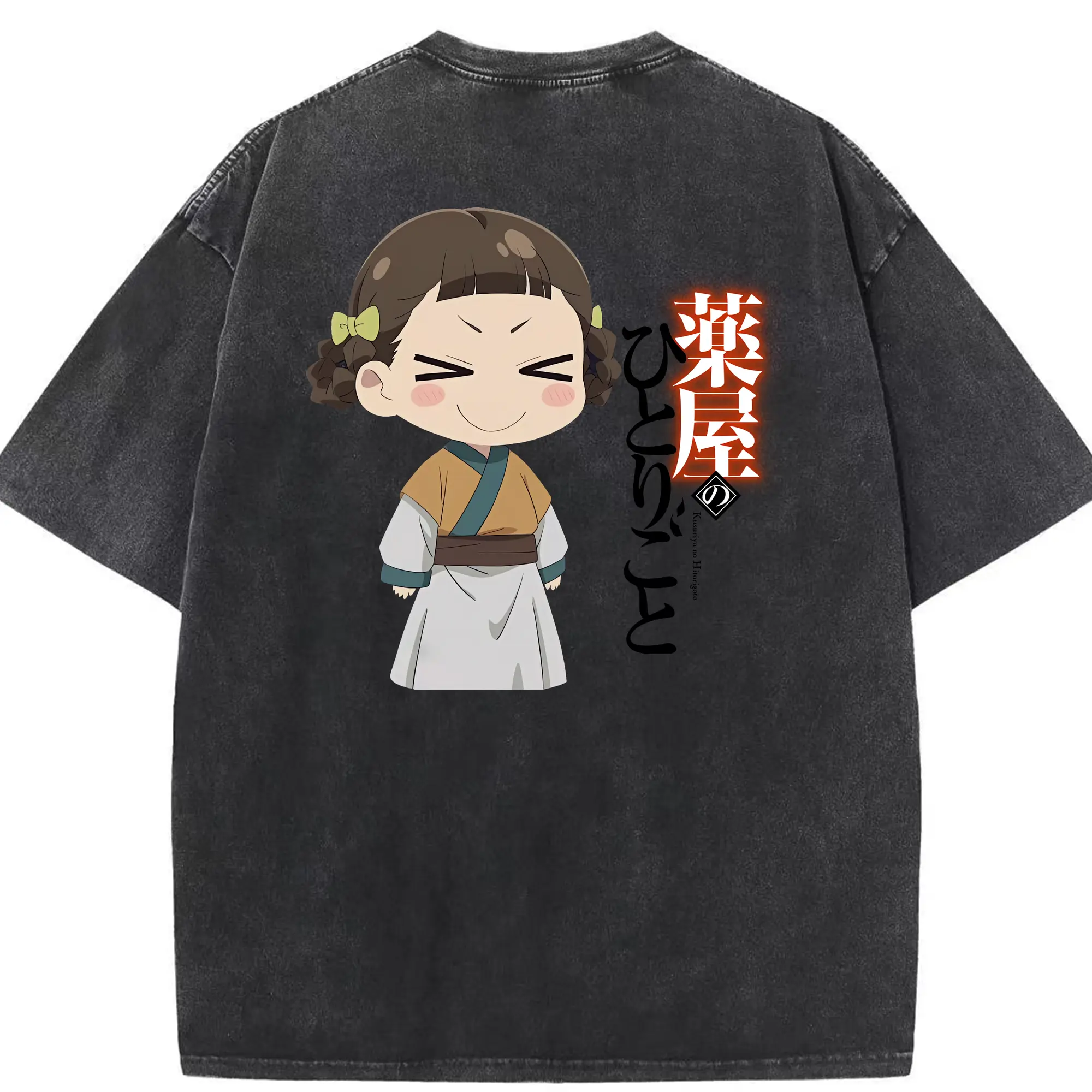 薬屋のひとりごと グッズ,子翠 小蘭 - 綿100％ ヴィンテージ風 半袖Tシャツ ・ 背面プリント ・ 柔らか肌触り ・ 通気性 快適 ・ スポーツ カジュアル 外出用
