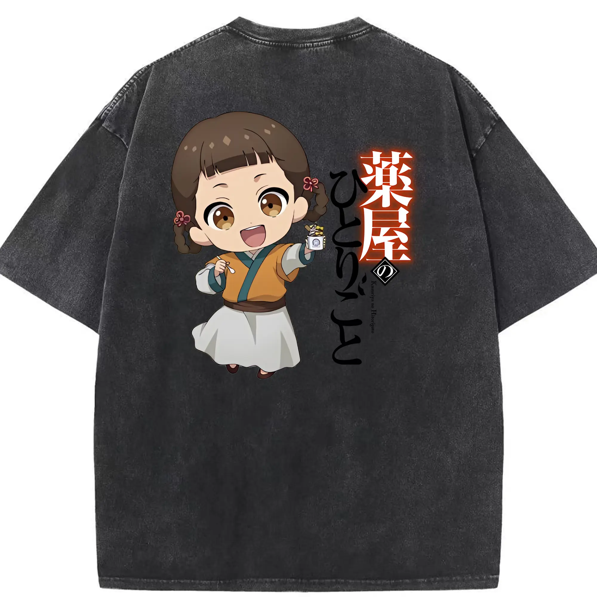 薬屋のひとりごと グッズ,子翠 小蘭 - 綿100％ ヴィンテージ風 半袖Tシャツ ・ 背面プリント ・ 柔らか肌触り ・ 通気性 快適 ・ スポーツ カジュアル 外出用