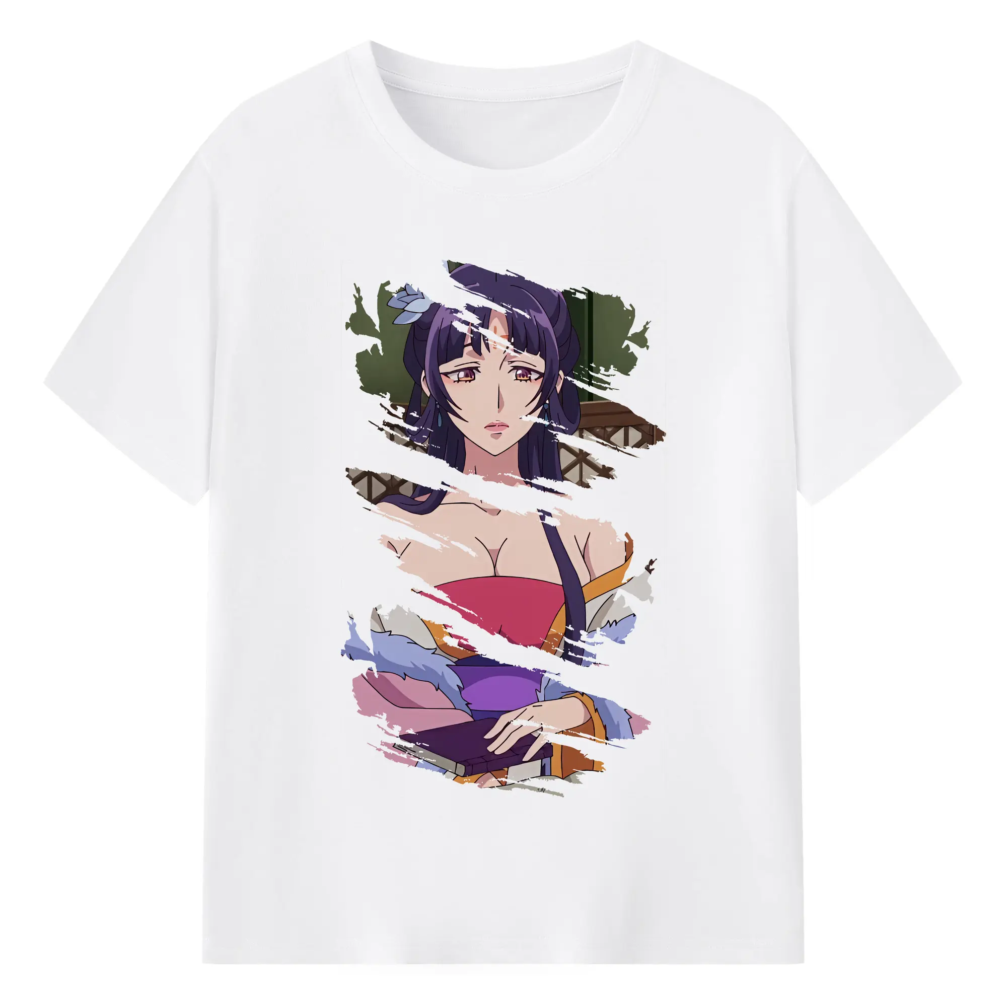 薬屋のひとりごと グッズ,白鈴 - 綿100％ 半袖Tシャツ ・ フロントプリント ・ 快適 通気性 ・ 日常使い 散歩 スポーツ用