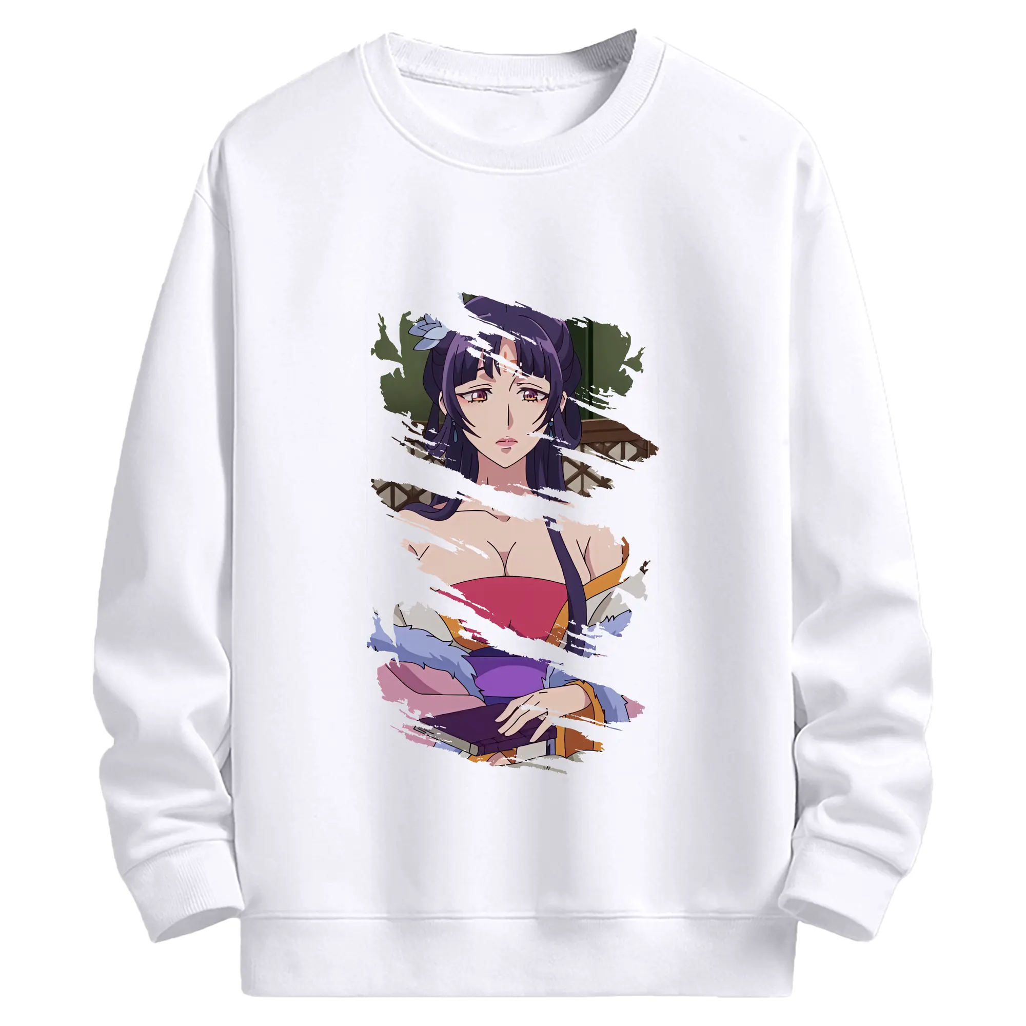 薬屋のひとりごと グッズ,白鈴 - 高品質 クルーネック スウェット ・ コットン59％ ポリエステル41％ ・ ユニセックス 長袖 トレーナー ・ カジュアル デイリー スポーツ 散歩用