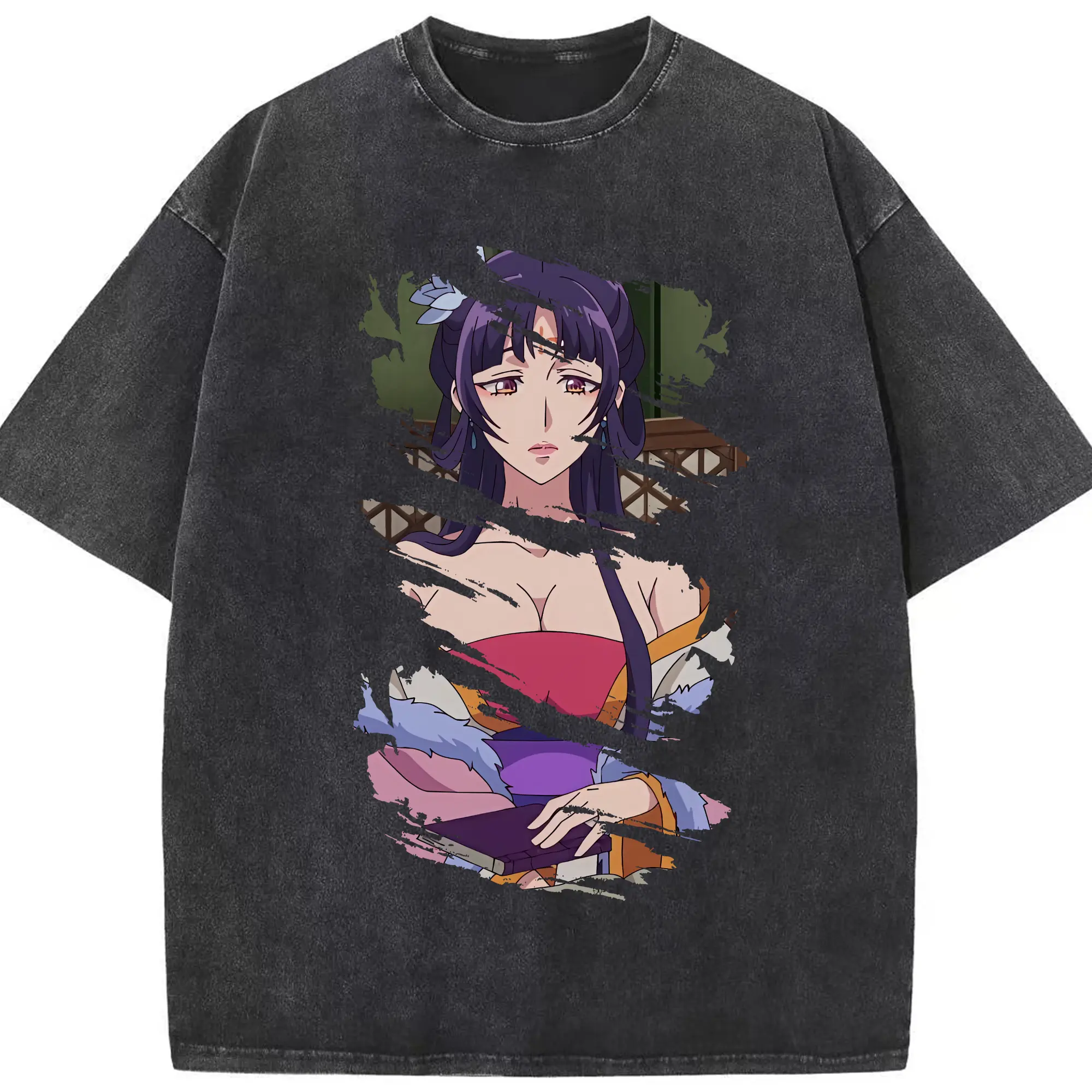 薬屋のひとりごと グッズ,白鈴 - 綿100％ ヴィンテージ風 半袖Tシャツ ・ フロントプリント ・ 柔らか肌触り ・ 通気性 快適 ・ スポーツ カジュアル 外出用