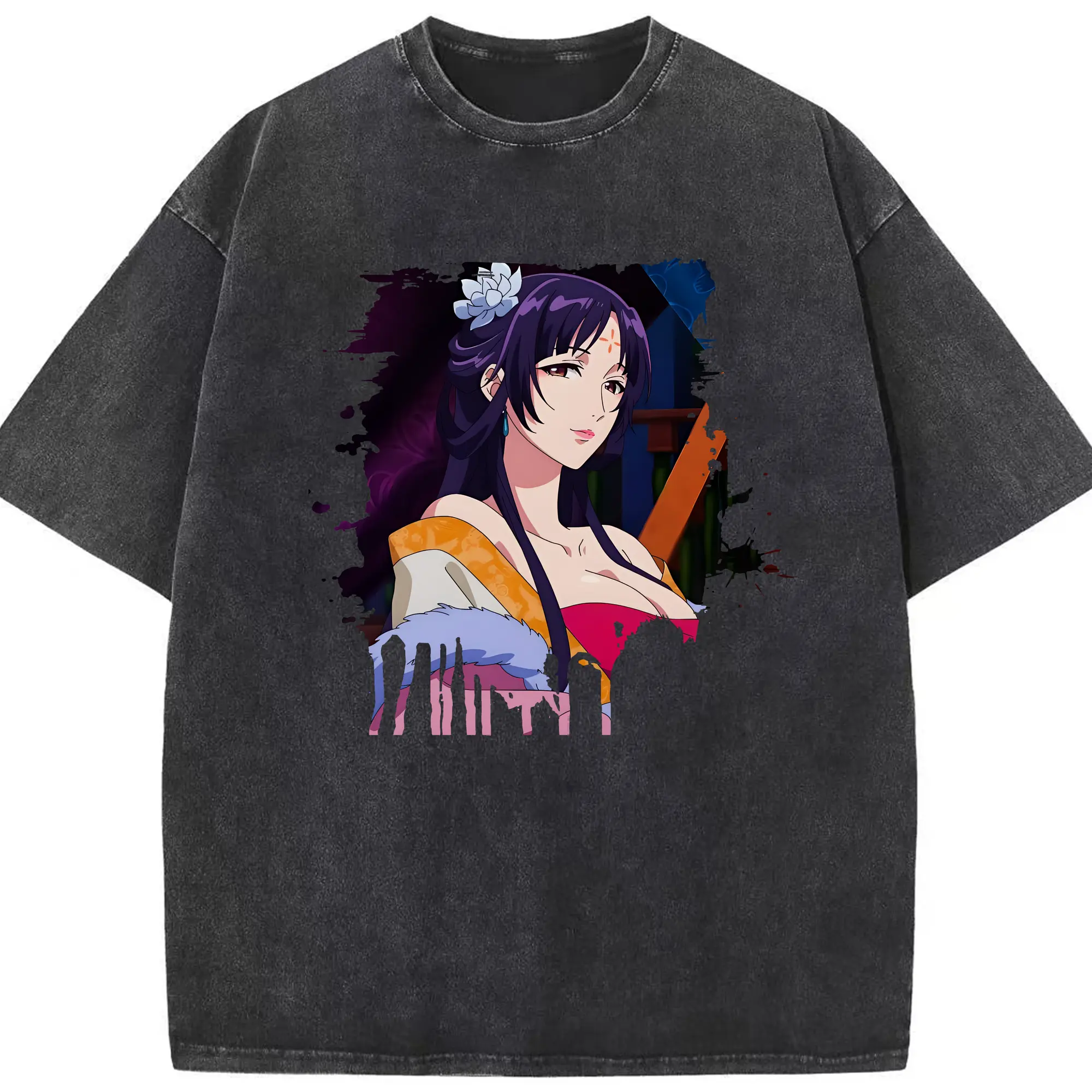 薬屋のひとりごと グッズ,白鈴 - 綿100％ ヴィンテージ風 半袖Tシャツ ・ フロントプリント ・ 柔らか肌触り ・ 通気性 快適 ・ スポーツ カジュアル 外出用