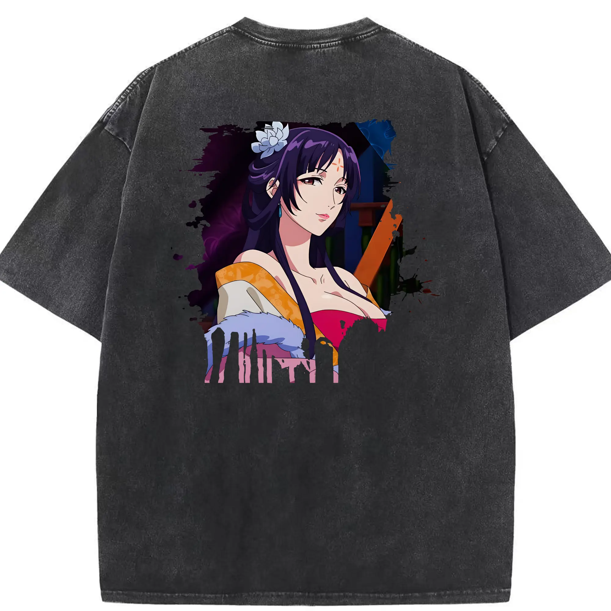 薬屋のひとりごと グッズ,白鈴 - 綿100％ ヴィンテージ風 半袖Tシャツ ・ 背面プリント ・ 柔らか肌触り ・ 通気性 快適 ・ スポーツ カジュアル 外出用