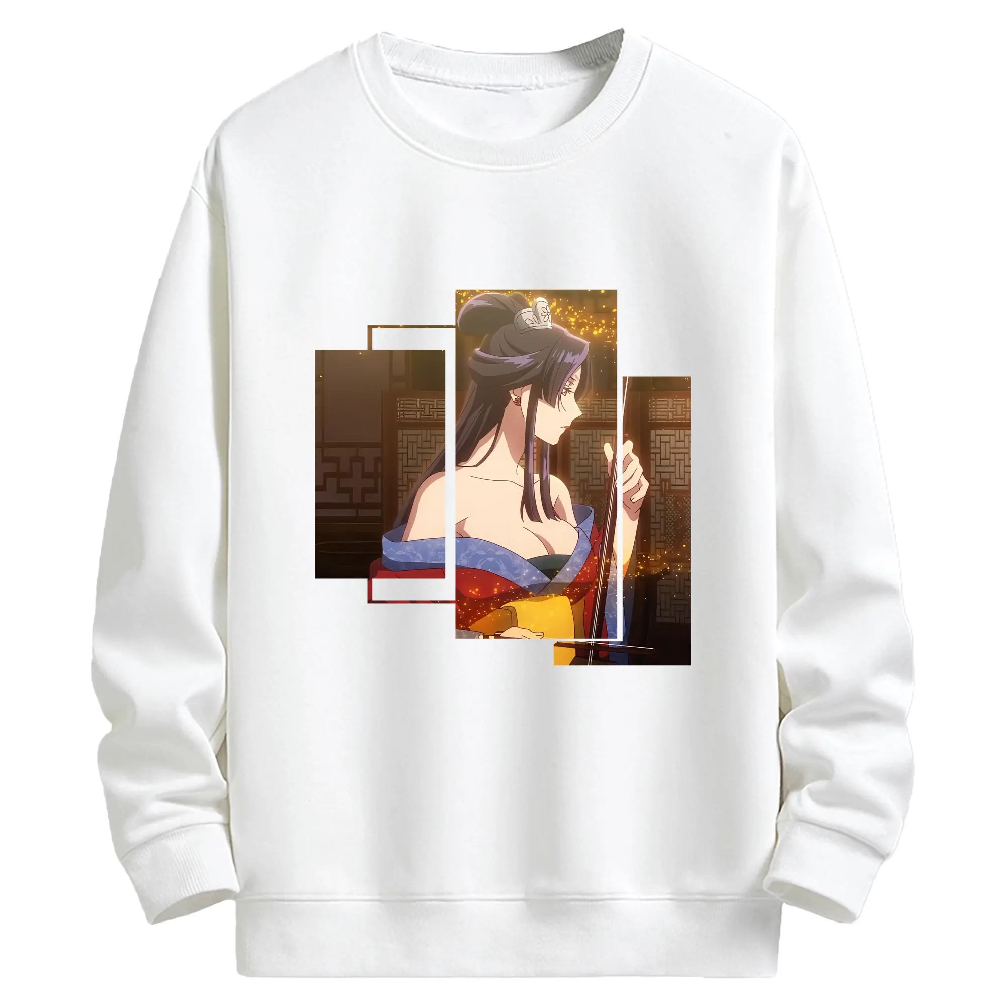 薬屋のひとりごと グッズ,女華 - キッズ クルーネックスウェットシャツ ・ フロントプリント ・ 綿80％ ポリエステル20％ ・ 快適 通学 スポーツ 日常使い お散歩用