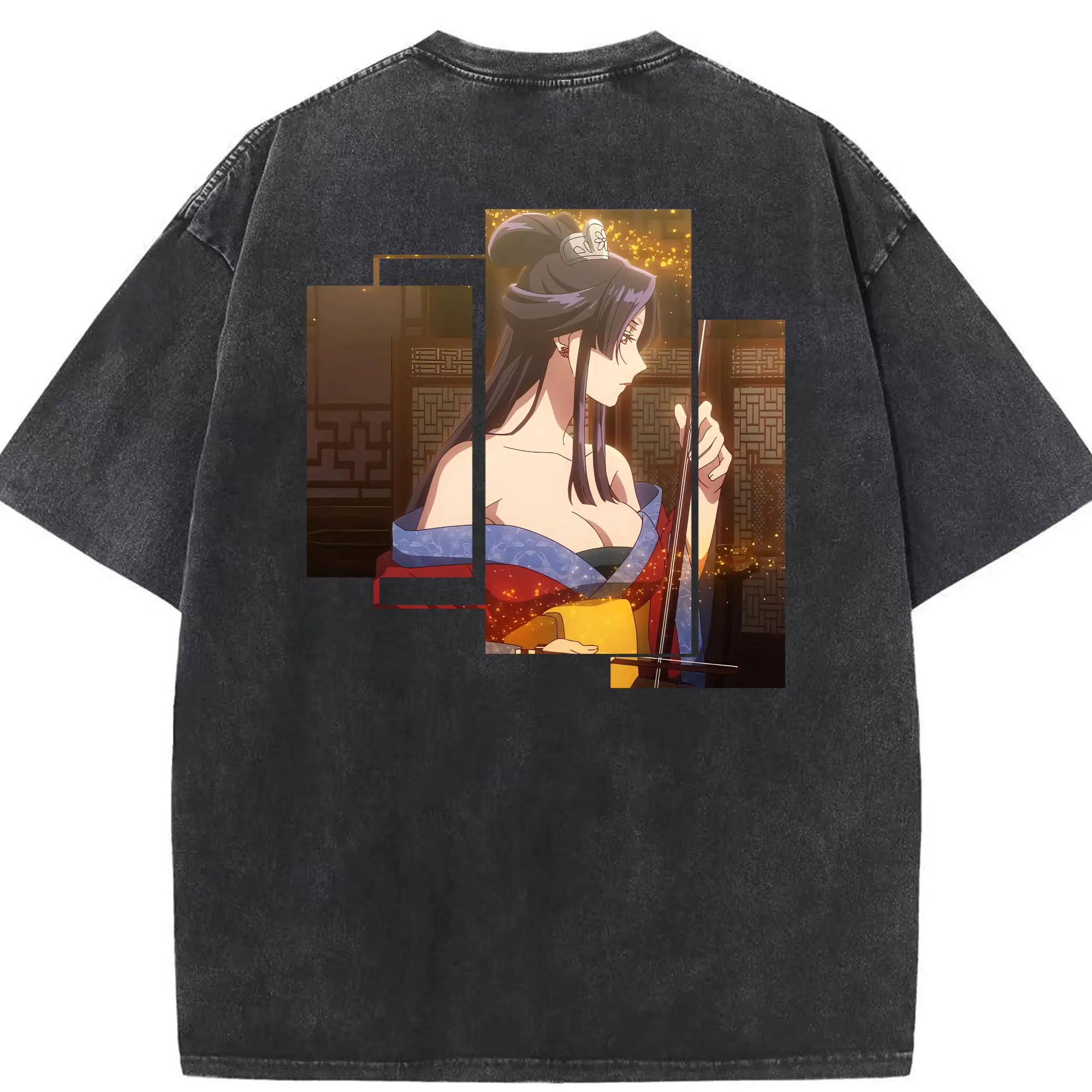 薬屋のひとりごと グッズ,女華 - 綿100％ ヴィンテージ風 半袖Tシャツ ・ 背面プリント ・ 柔らか肌触り ・ 通気性 快適 ・ スポーツ カジュアル 外出用