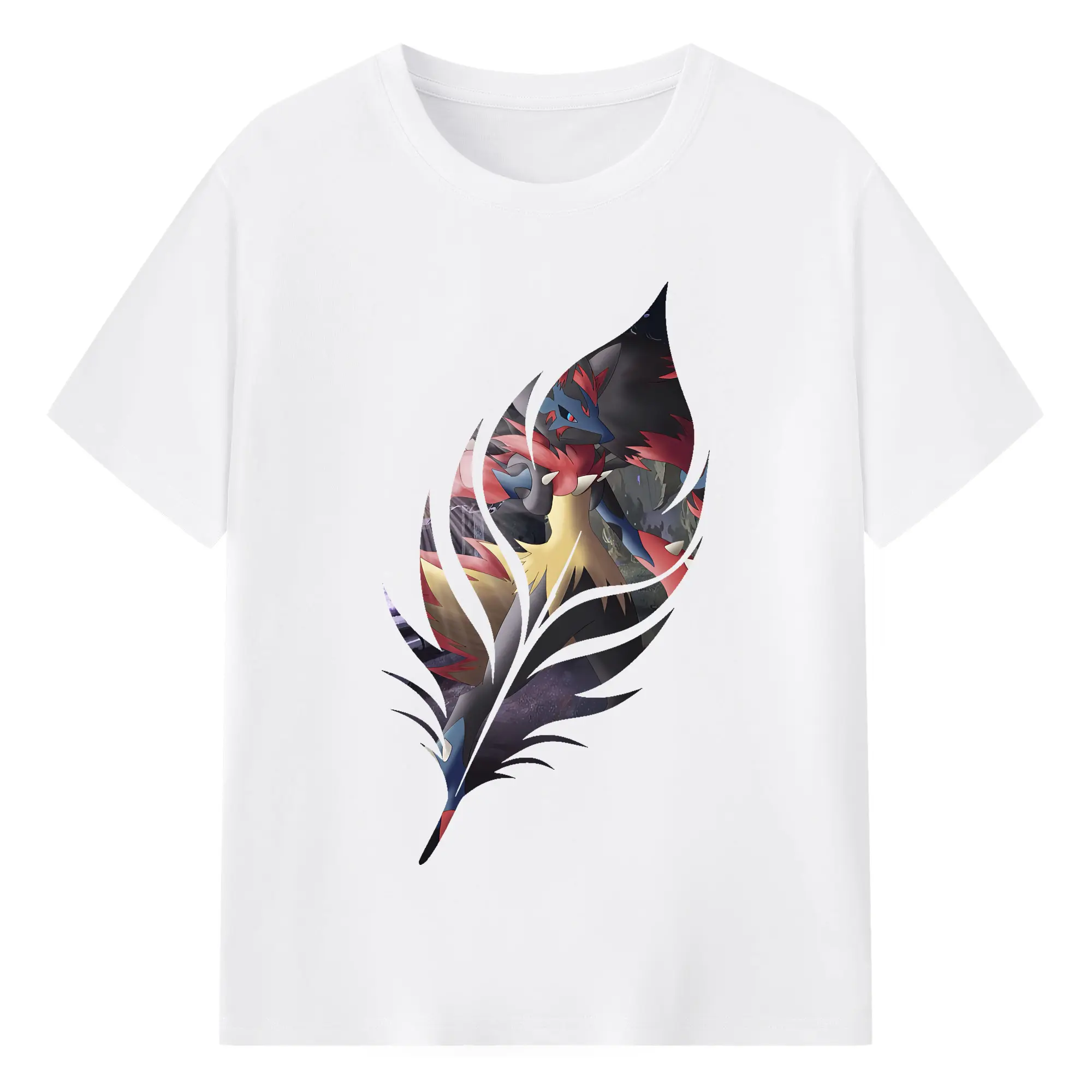 ポケモン グッズ,ルカリオ - 綿100％ 半袖Tシャツ ・ フロントプリント ・ 快適 通気性 ・ 日常使い 散歩 スポーツ用