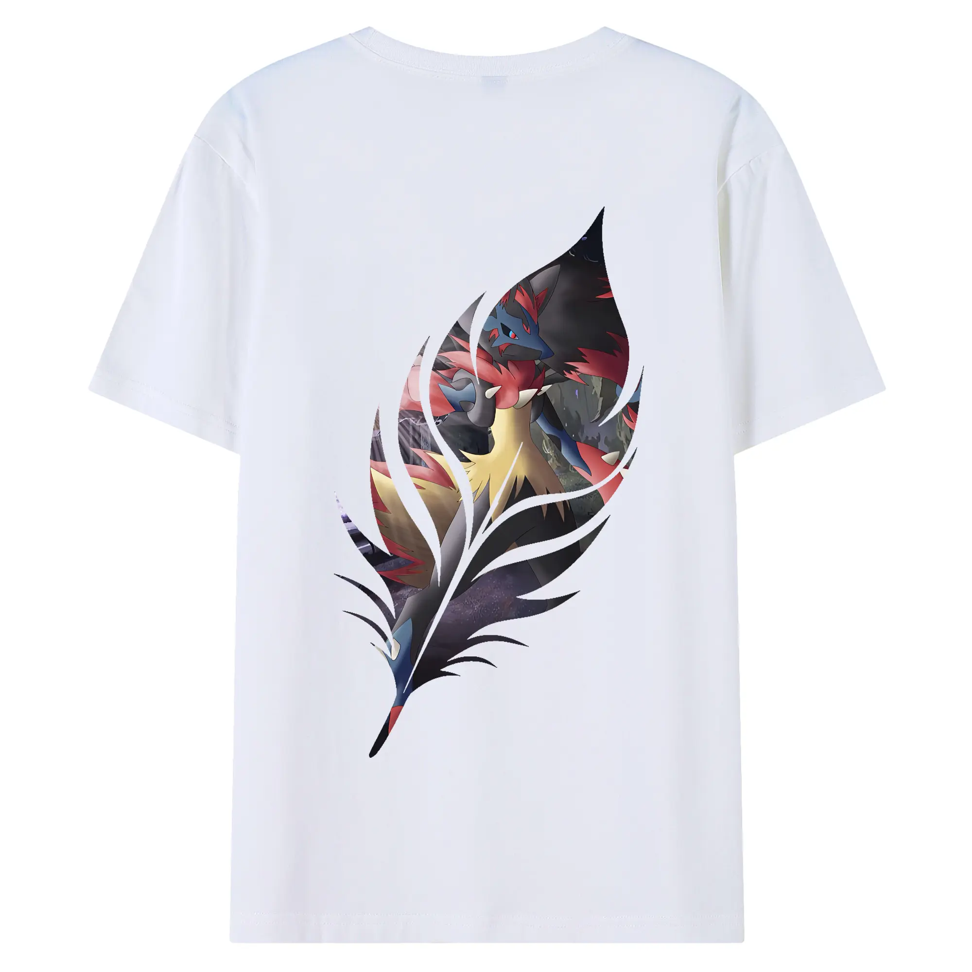 ポケモン グッズ,ルカリオ - 綿100％ 半袖Tシャツ ・ バックプリント ・ 快適 通気性 ・ 日常使い 散歩 スポーツ用