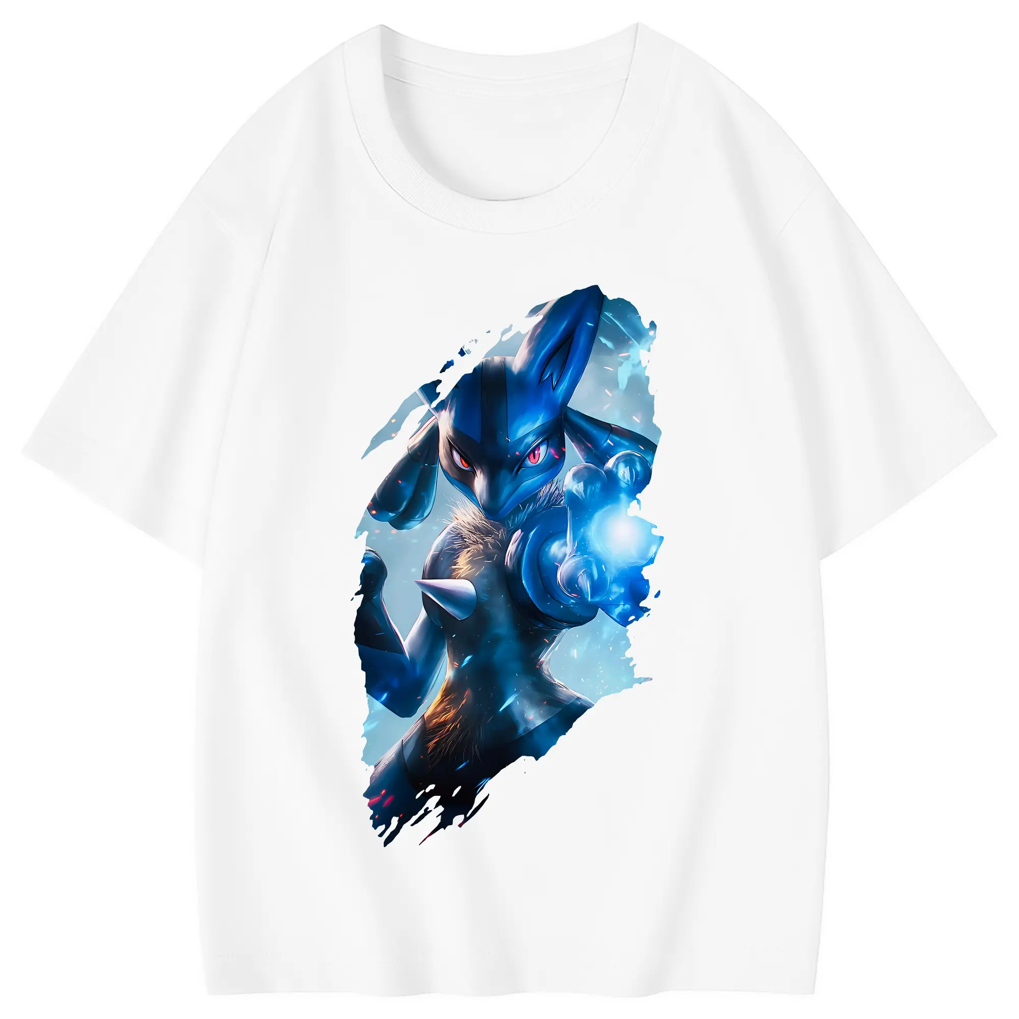 ポケモン グッズ,ルカリオ - 綿100％ キッズTシャツ ・ フロントプリント ・ 快適 通気性 ・ スポーツ カジュアル 散歩用