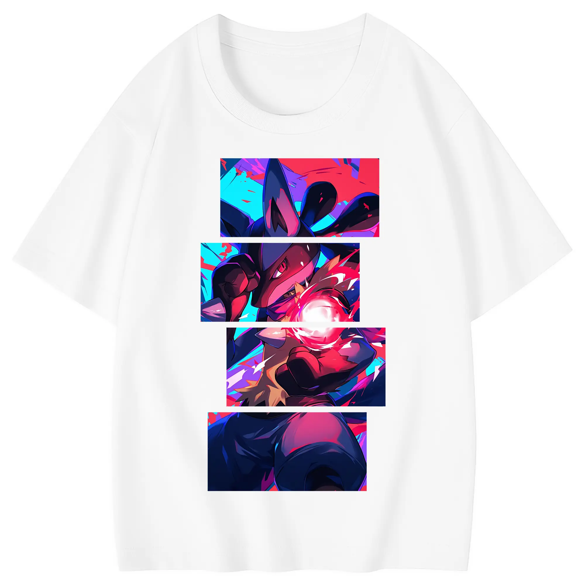 ポケモン グッズ,ルカリオ - 綿100％ キッズTシャツ ・ フロントプリント ・ 快適 通気性 ・ スポーツ カジュアル 散歩用