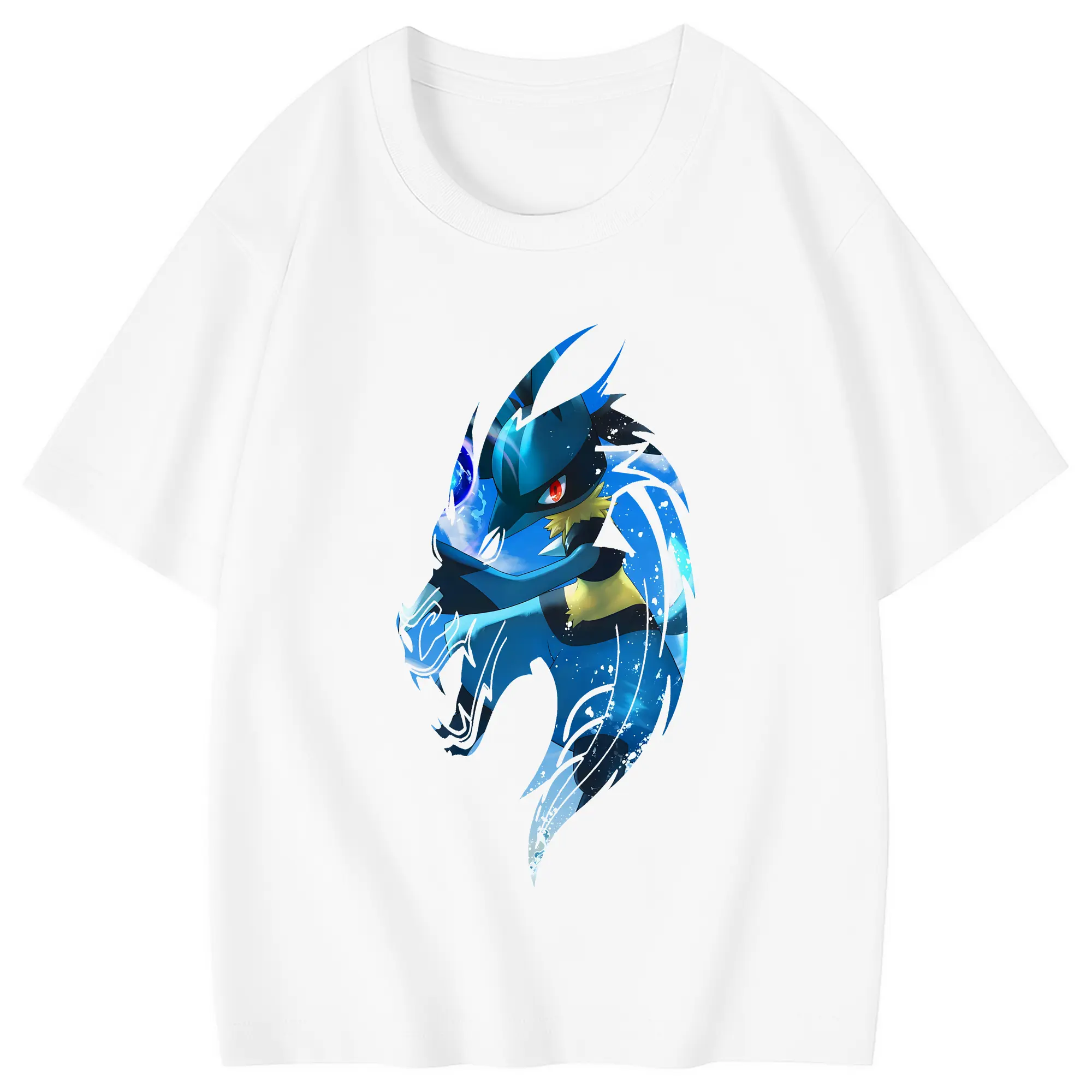 ポケモン グッズ,ルカリオ - 綿100％ キッズTシャツ ・ フロントプリント ・ 快適 通気性 ・ スポーツ カジュアル 散歩用