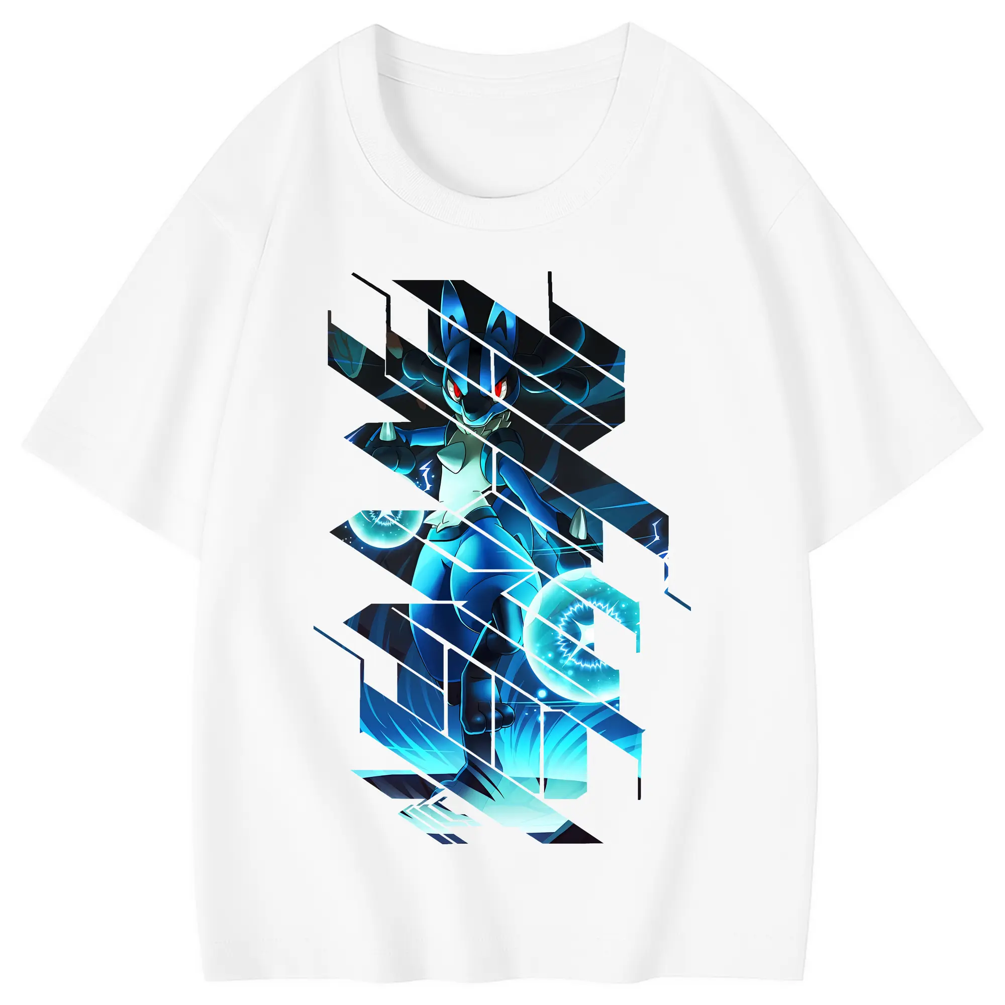 ポケモン グッズ,ルカリオ - 綿100％ キッズTシャツ ・ フロントプリント ・ 快適 通気性 ・ スポーツ カジュアル 散歩用