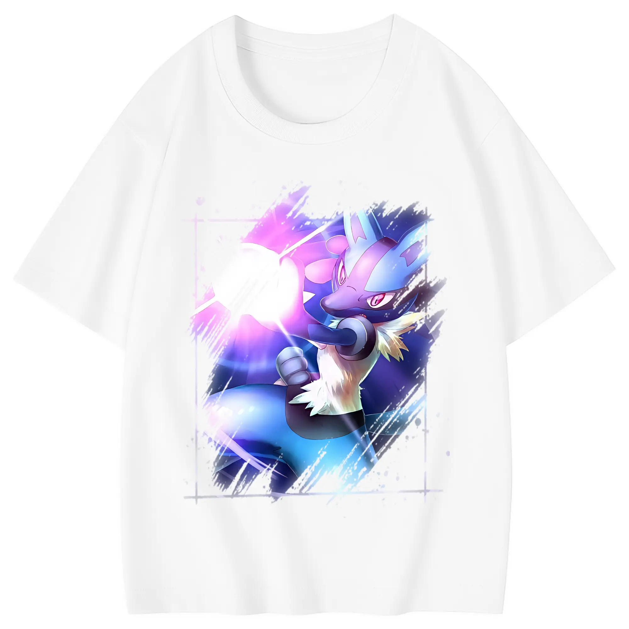 ポケモン グッズ,ルカリオ - 綿100％ キッズTシャツ ・ フロントプリント ・ 快適 通気性 ・ スポーツ カジュアル 散歩用