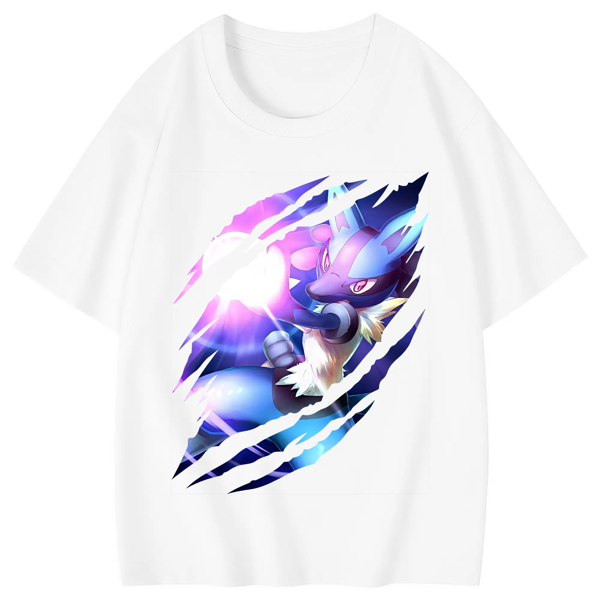 ポケモン グッズ,ルカリオ - 綿100％ キッズTシャツ ・ フロントプリント ・ 快適 通気性 ・ スポーツ カジュアル 散歩用