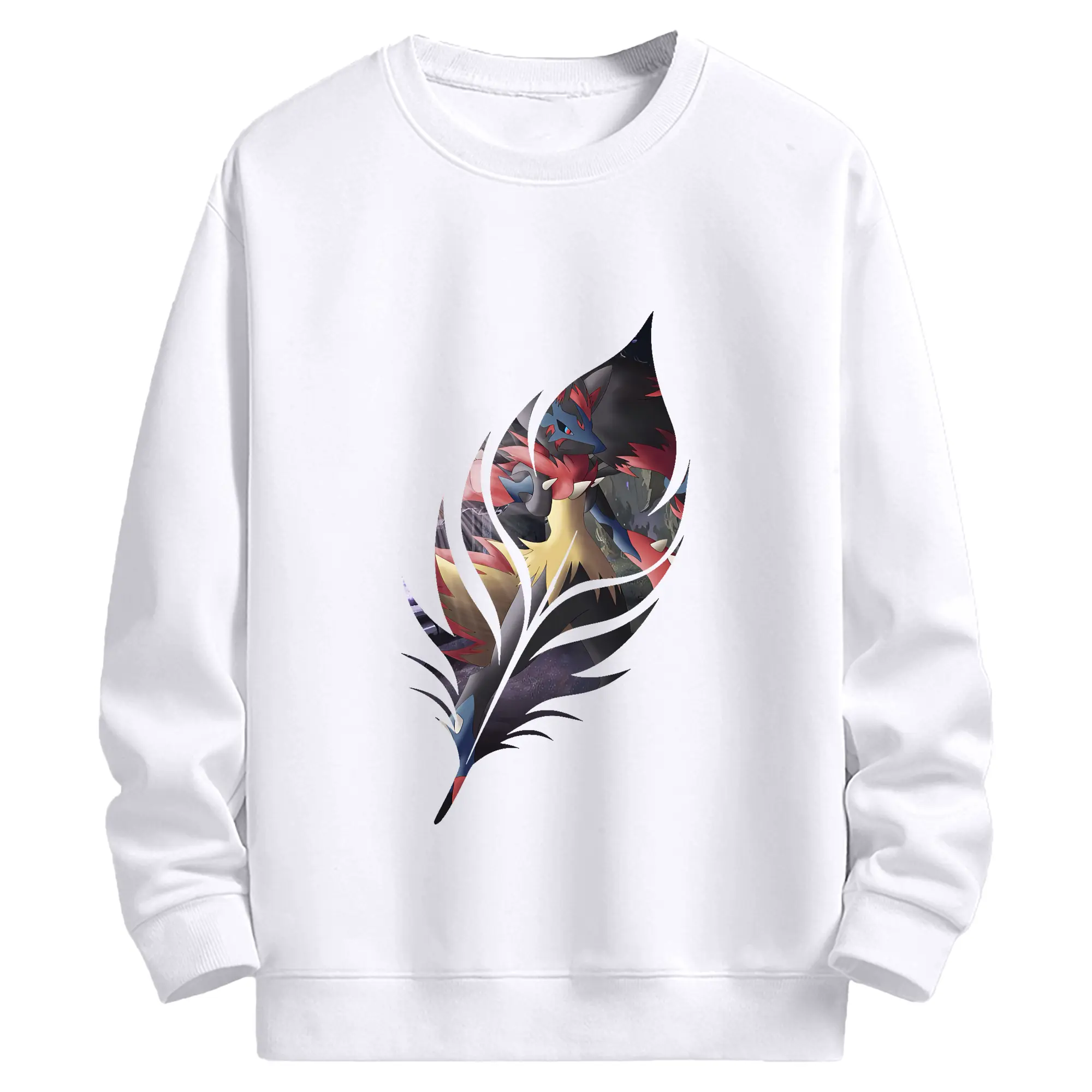 ポケモン グッズ,ルカリオ - 高品質 クルーネック スウェット ・ コットン59％ ポリエステル41％ ・ ユニセックス 長袖 トレーナー ・ カジュアル デイリー スポーツ 散歩用