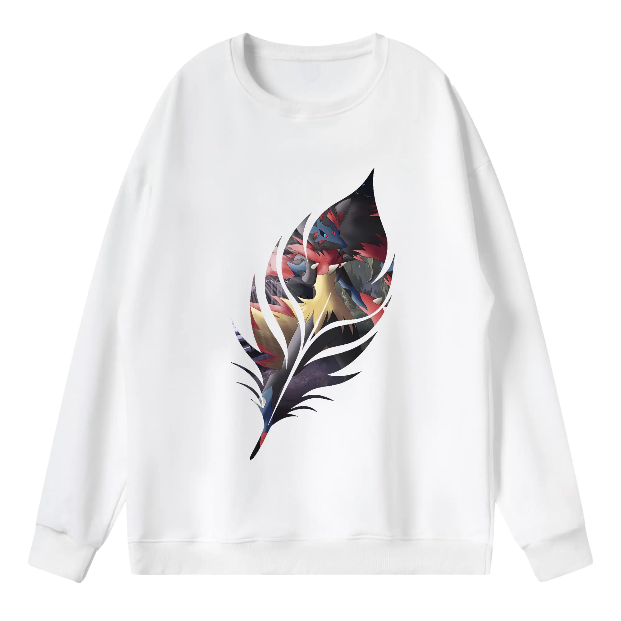 ポケモン グッズ,ルカリオ - 薄手 クルーネック スウェット 裏毛260g · ポリエステル 春秋向け カジュアル 男女兼用 · トレーナー デイリー スポーツ 散歩に最適