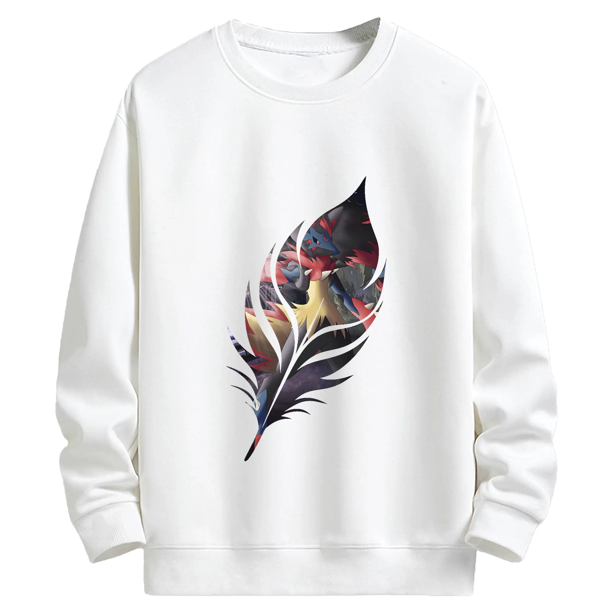 ポケモン グッズ,ルカリオ - キッズ クルーネックスウェットシャツ ・ フロントプリント ・ 綿80％ ポリエステル20％ ・ 快適 通学 スポーツ 日常使い お散歩用