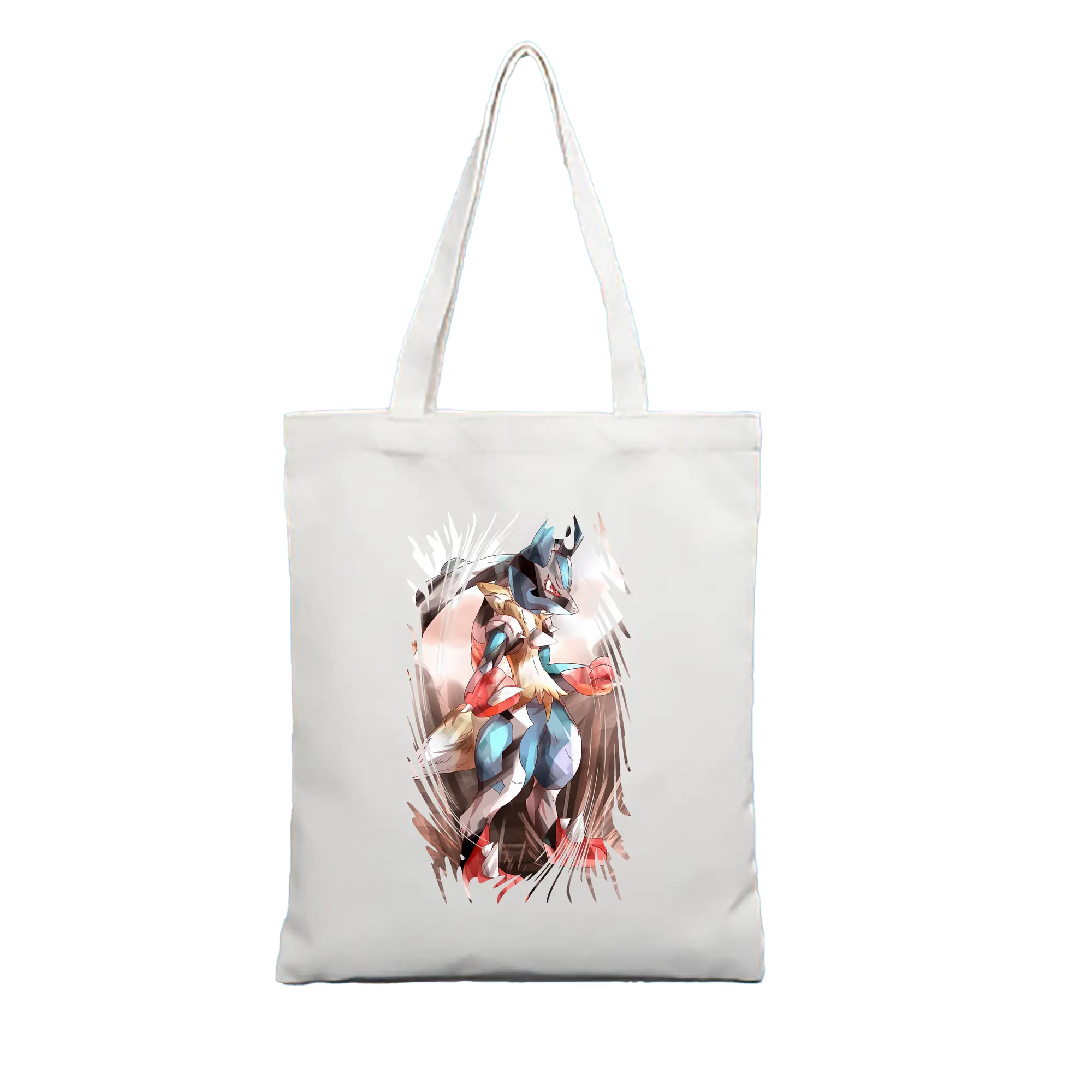 ポケモン グッズ,ルカリオ - 縦型キャンバス手提げバッグ（トートバッグ） ・ キャンバス素材 ・ ショッピング用 ・ 軽量 丈夫 お手入れ簡単