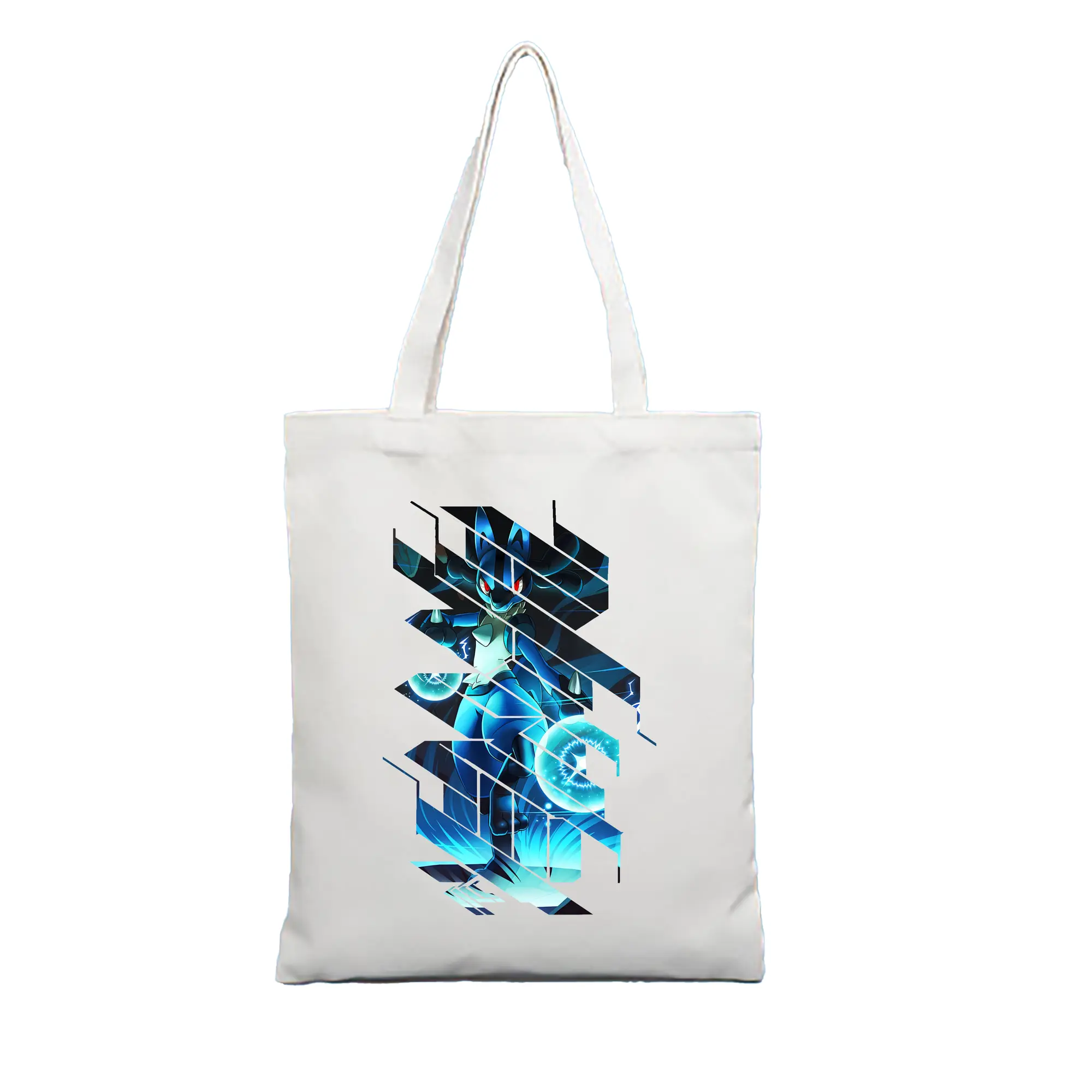 ポケモン グッズ,ルカリオ - 縦型キャンバス手提げバッグ（トートバッグ） ・ キャンバス素材 ・ ショッピング用 ・ 軽量 丈夫 お手入れ簡単