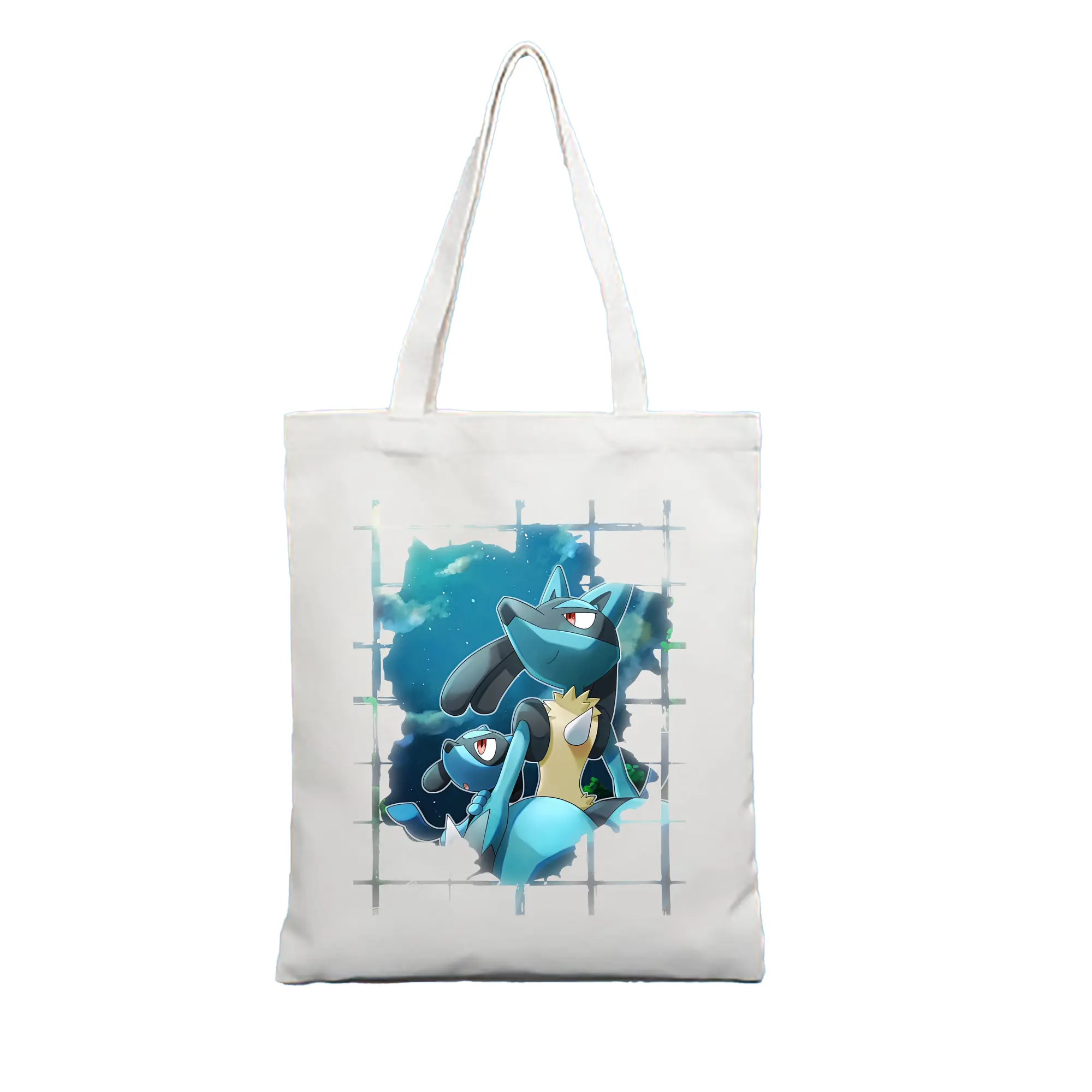 ポケモン グッズ,ルカリオ - 縦型キャンバス手提げバッグ（トートバッグ） ・ キャンバス素材 ・ ショッピング用 ・ 軽量 丈夫 お手入れ簡単