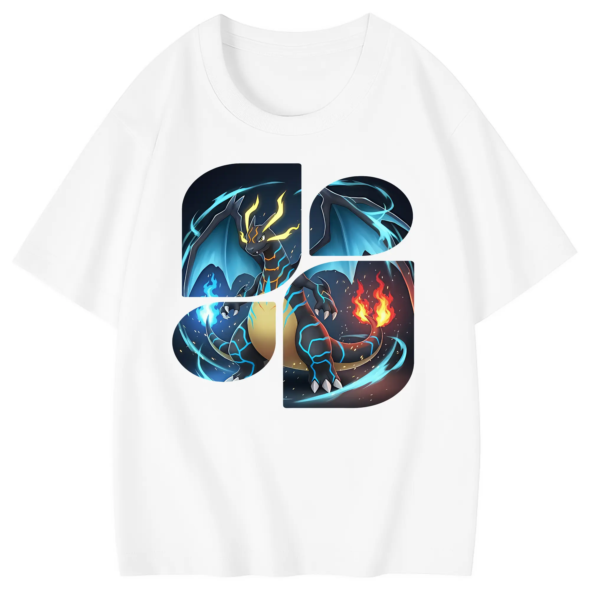 ポケモン グッズ,リザードン - 綿100％ キッズTシャツ ・ フロントプリント ・ 快適 通気性 ・ スポーツ カジュアル 散歩用