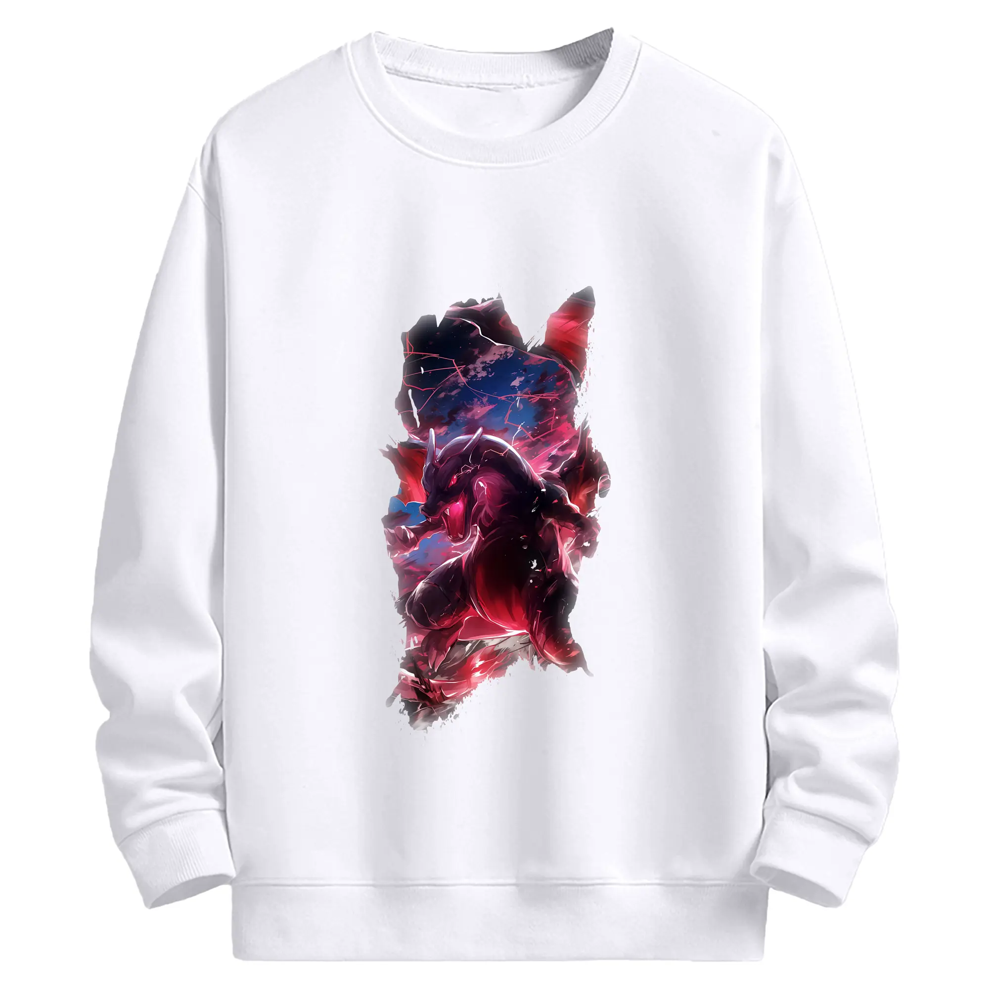 ポケモン グッズ,リザードン - 高品質 クルーネック スウェット ・ コットン59％ ポリエステル41％ ・ ユニセックス 長袖 トレーナー ・ カジュアル デイリー スポーツ 散歩用