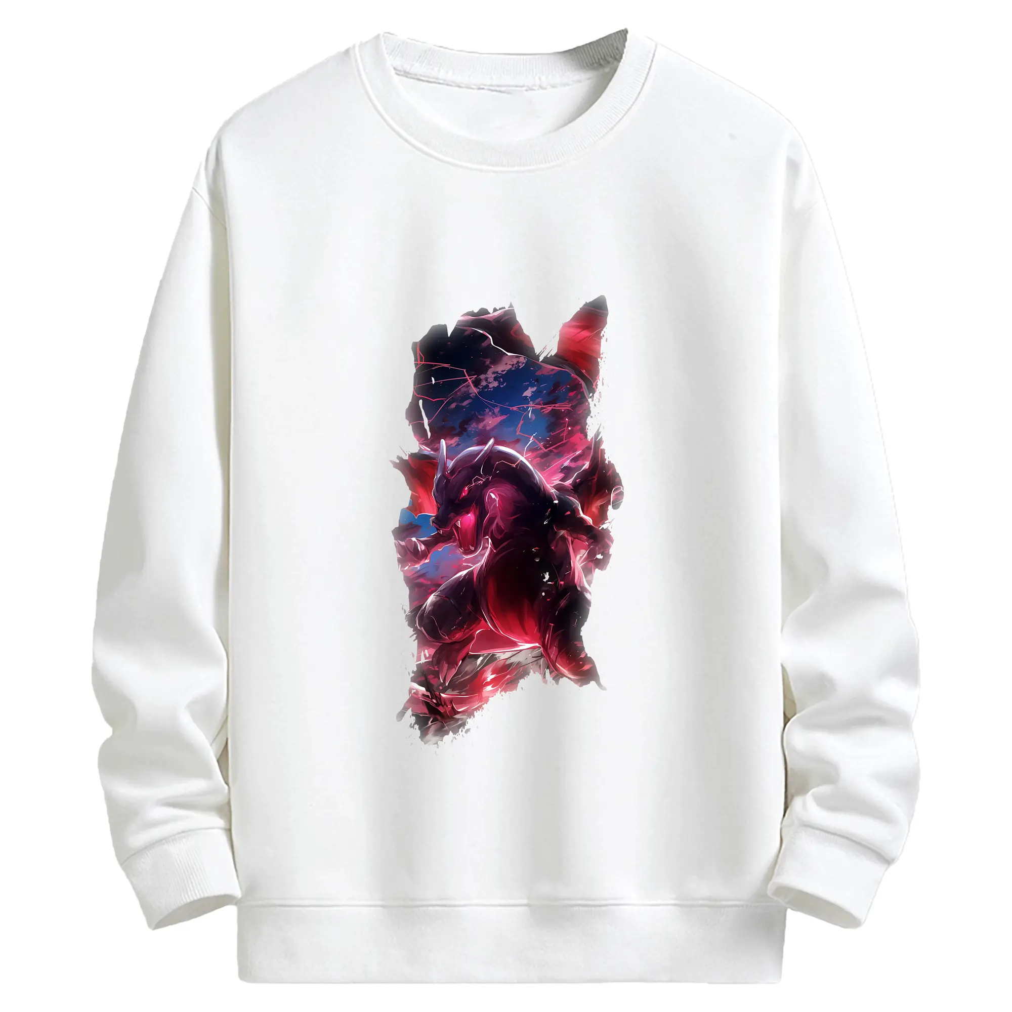 ポケモン グッズ,リザードン - キッズ クルーネックスウェットシャツ ・ フロントプリント ・ 綿80％ ポリエステル20％ ・ 快適 通学 スポーツ 日常使い お散歩用