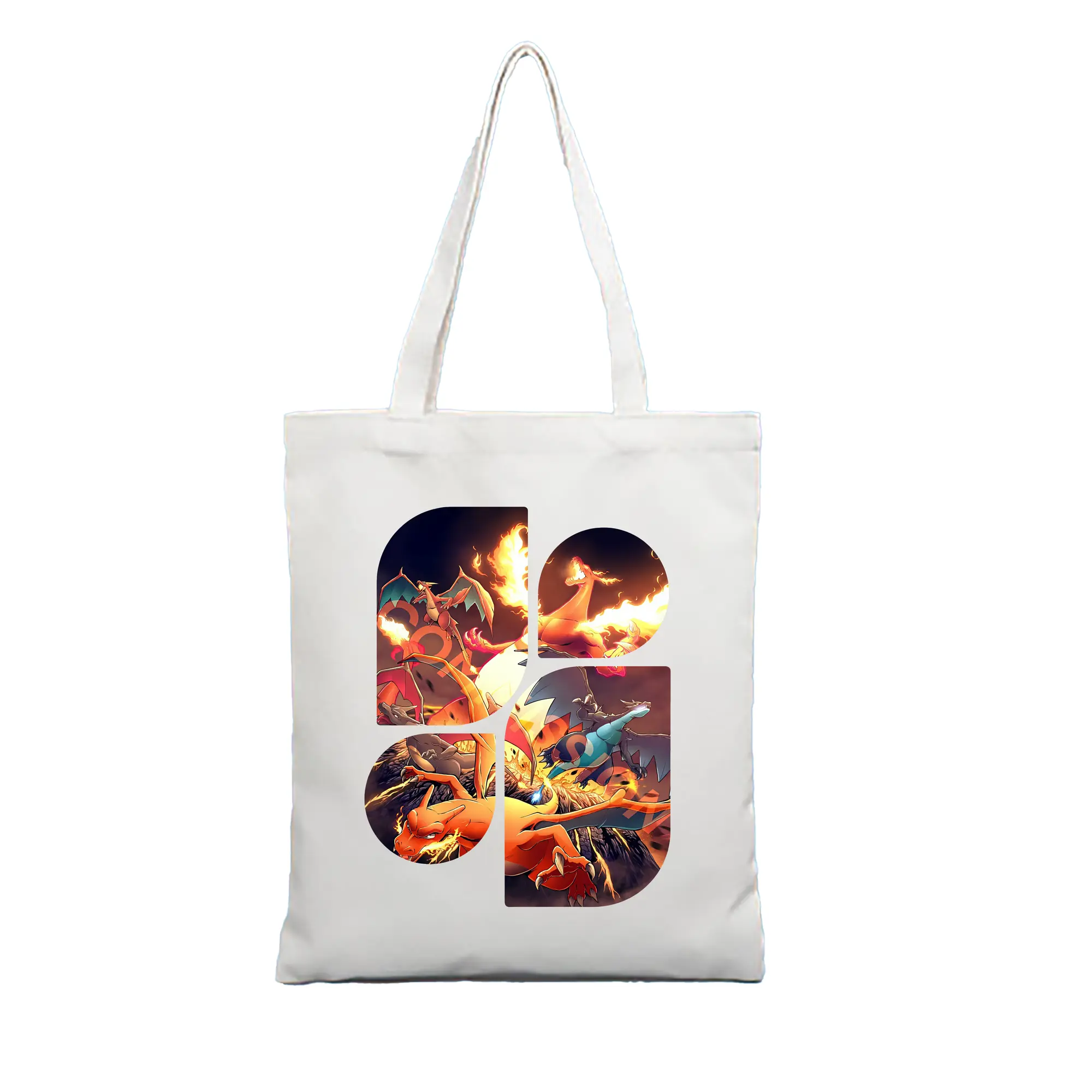 ポケモン グッズ,リザードン - 縦型キャンバス手提げバッグ（トートバッグ） ・ キャンバス素材 ・ ショッピング用 ・ 軽量 丈夫 お手入れ簡単