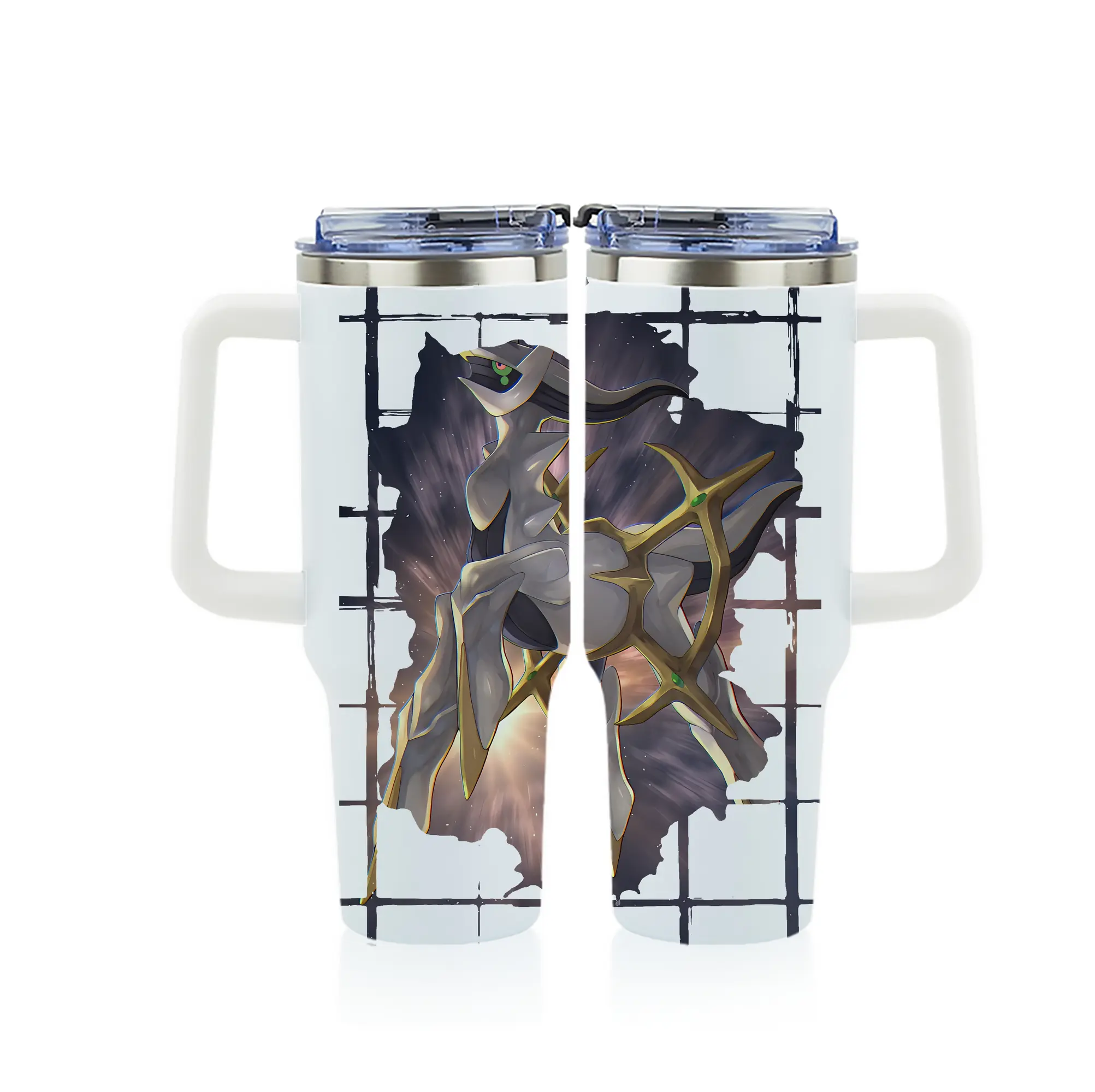 ポケモン グッズ,アルセウス - 1200mL フルプリント車用タンブラー ・ 304ステンレス 内側 ・ 201ステンレス 外側 ・ 保温 保冷 ・ 通勤 ドライブ アウトドア用