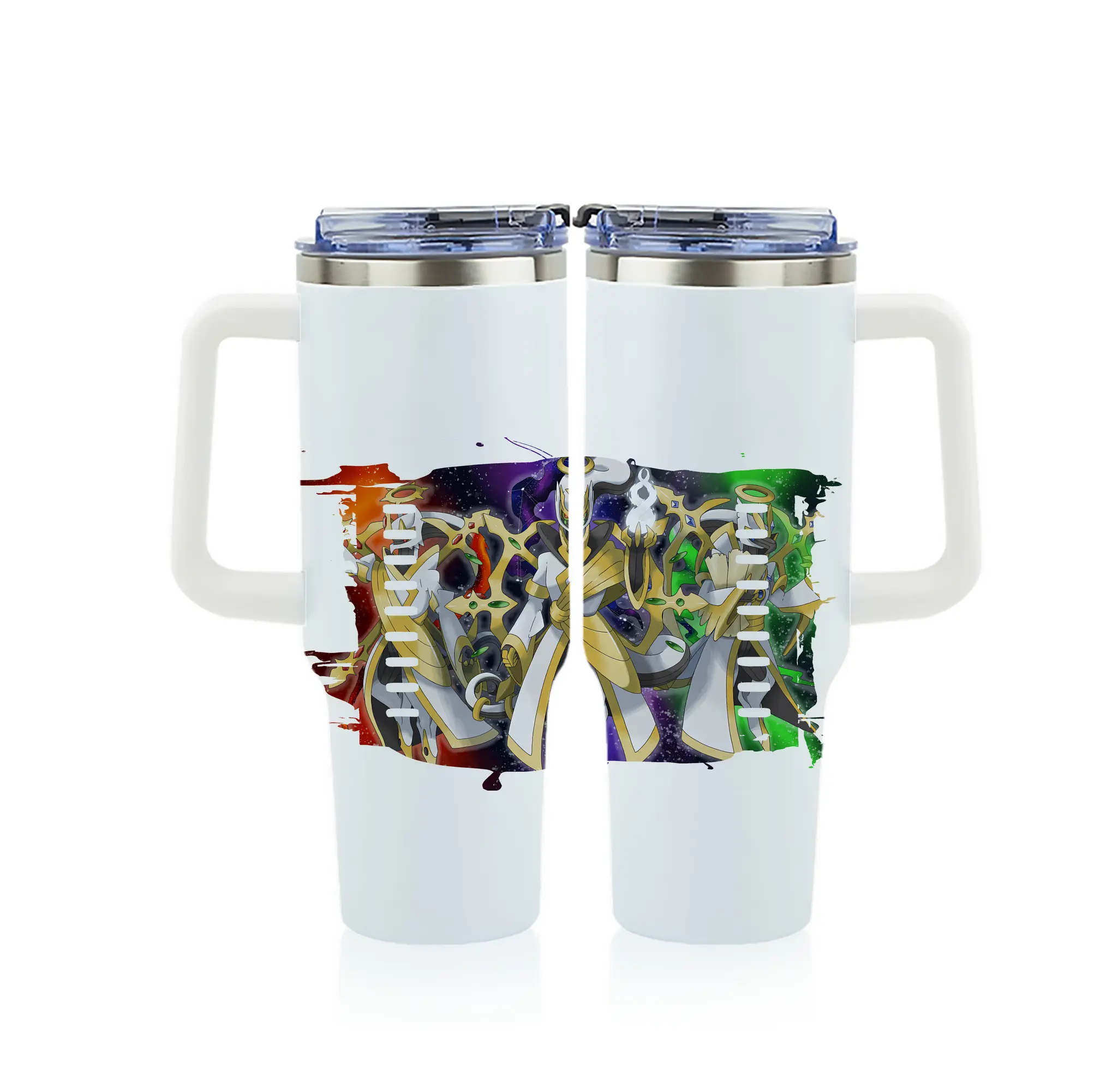 ポケモン グッズ,アルセウス - 1200mL フルプリント車用タンブラー ・ 304ステンレス 内側 ・ 201ステンレス 外側 ・ 保温 保冷 ・ 通勤 ドライブ アウトドア用