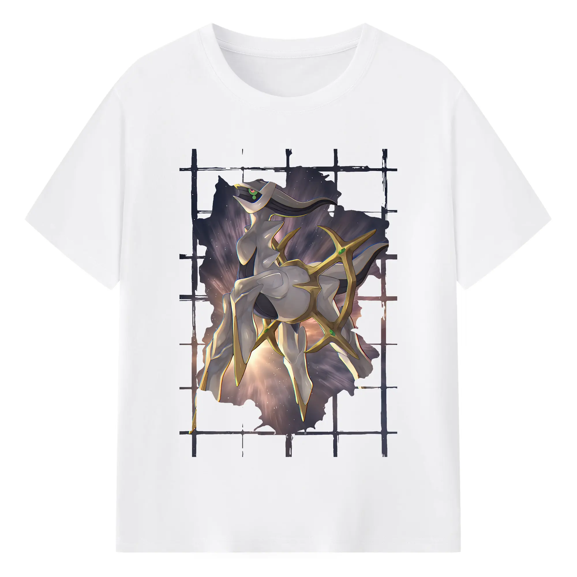 ポケモン グッズ,アルセウス - 綿100％ 半袖Tシャツ ・ フロントプリント ・ 快適 通気性 ・ 日常使い 散歩 スポーツ用