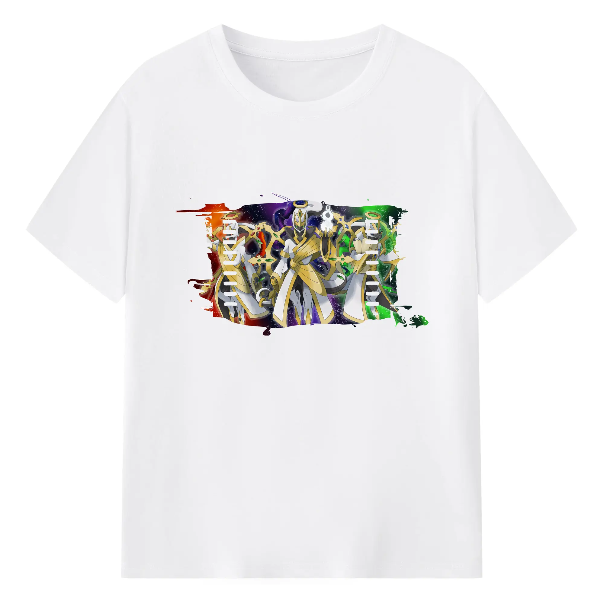 ポケモン グッズ,アルセウス - 綿100％ 半袖Tシャツ ・ フロントプリント ・ 快適 通気性 ・ 日常使い 散歩 スポーツ用