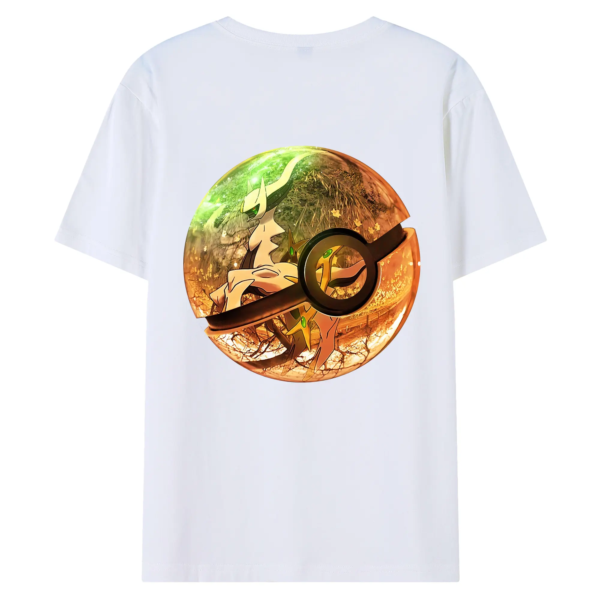 ポケモン グッズ,アルセウス - 綿100％ 半袖Tシャツ ・ バックプリント ・ 快適 通気性 ・ 日常使い 散歩 スポーツ用