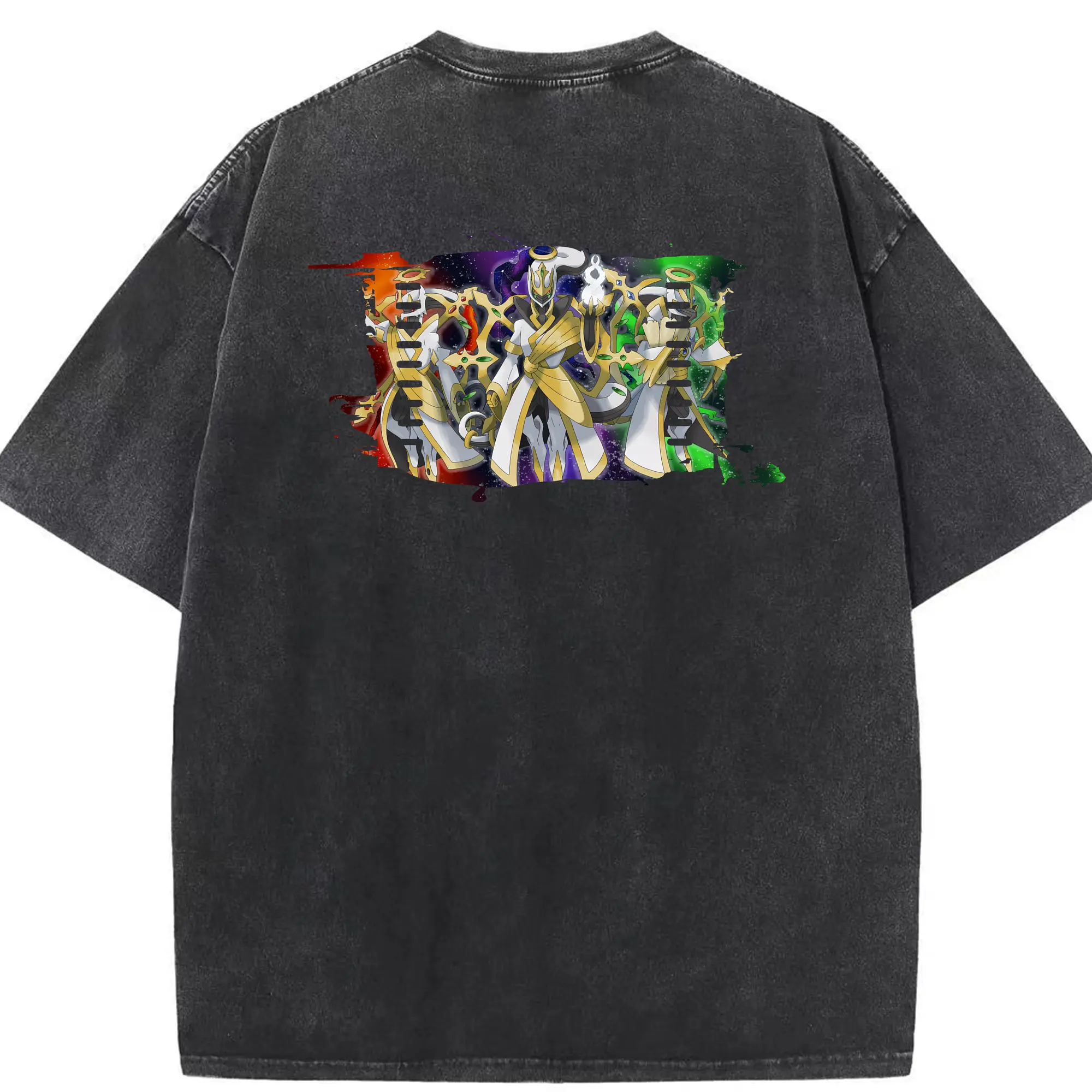 ポケモン グッズ,アルセウス - 綿100％ ヴィンテージ風 半袖Tシャツ ・ 背面プリント ・ 柔らか肌触り ・ 通気性 快適 ・ スポーツ カジュアル 外出用